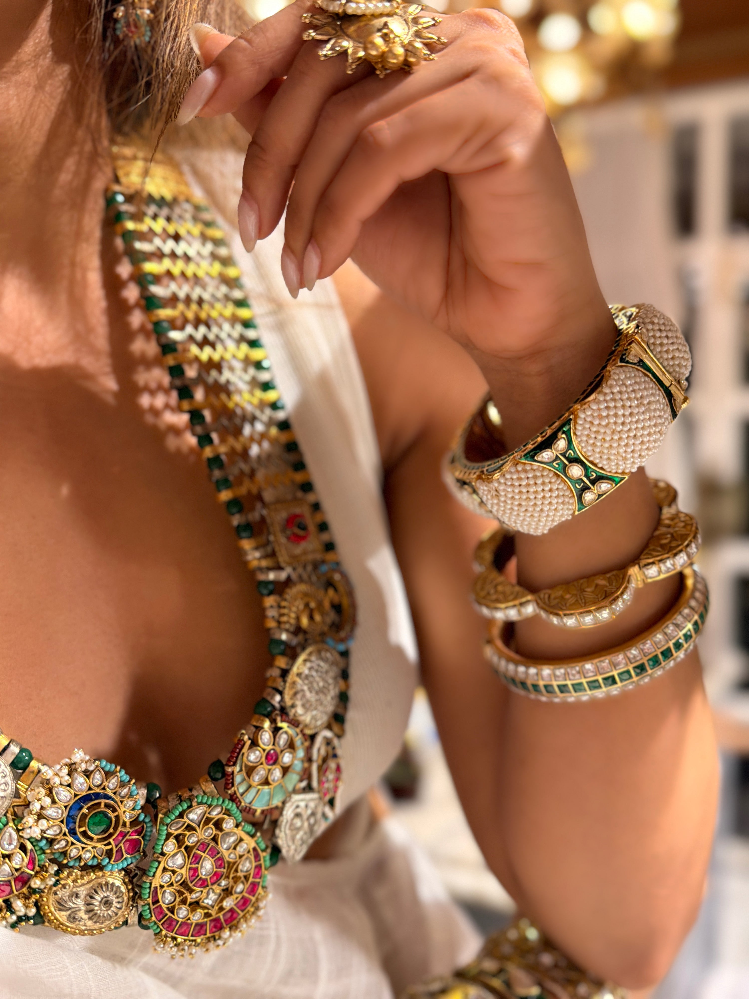 Moti Gajra Meena Bangle