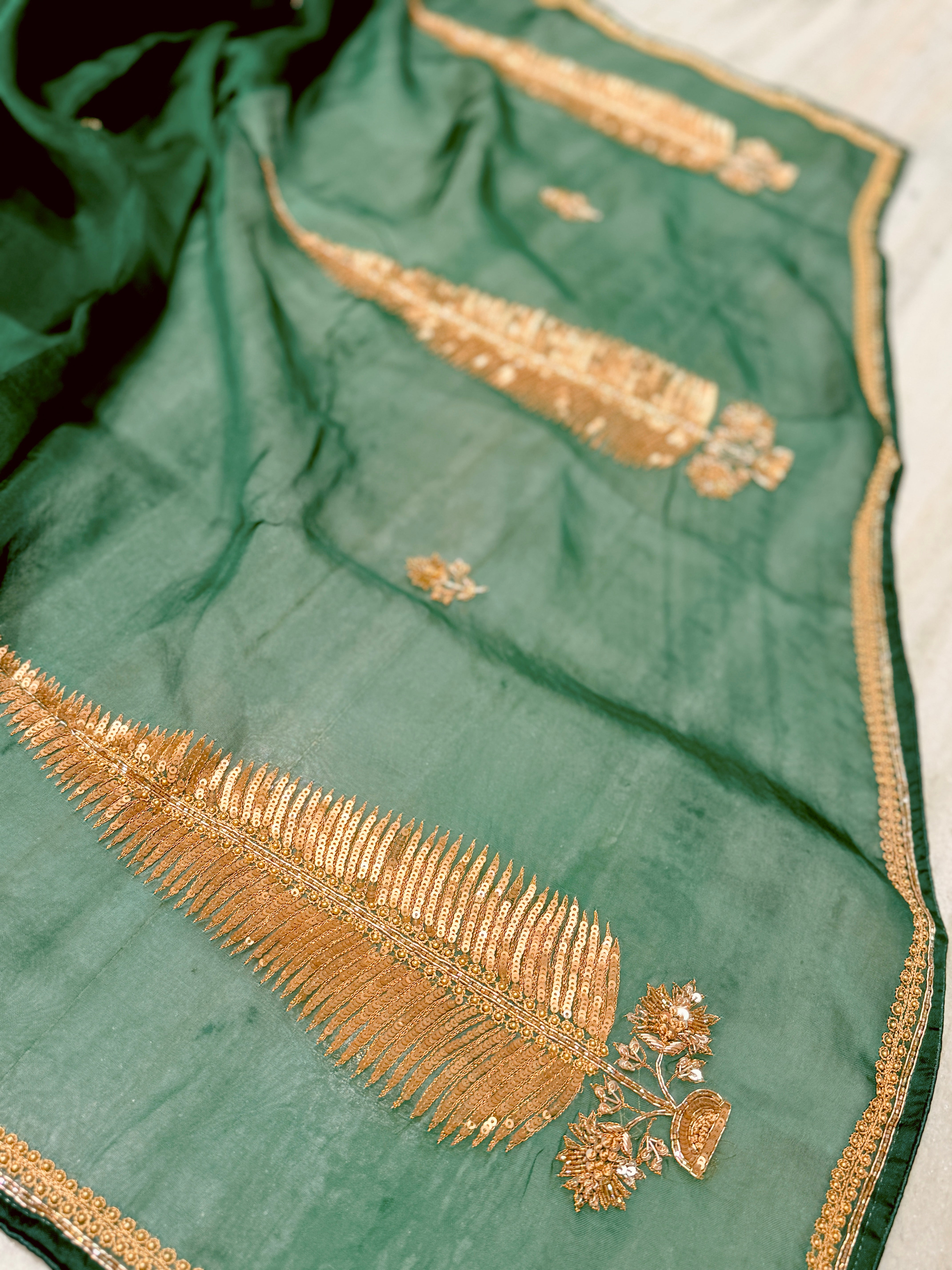 Green Fern Saree