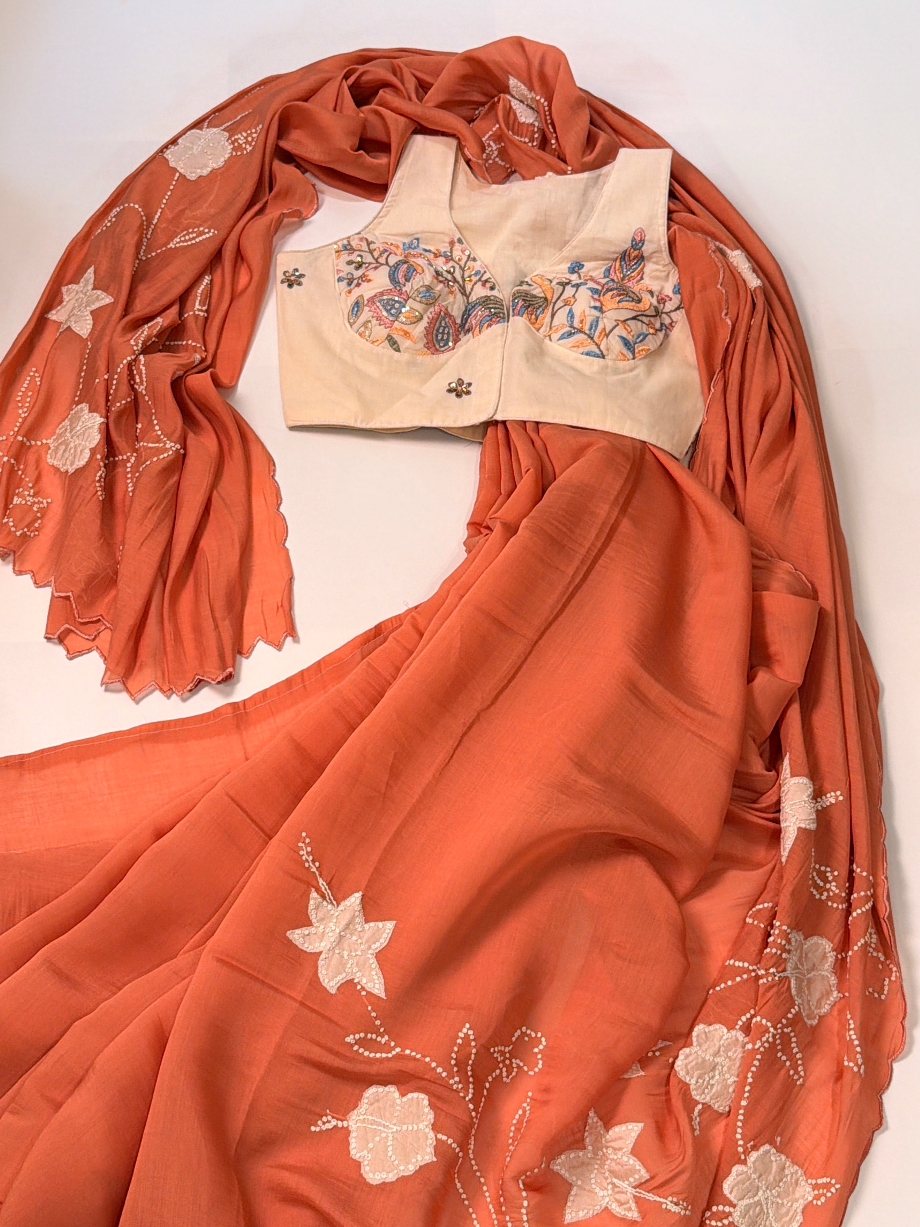 Sunset Petals Saree
