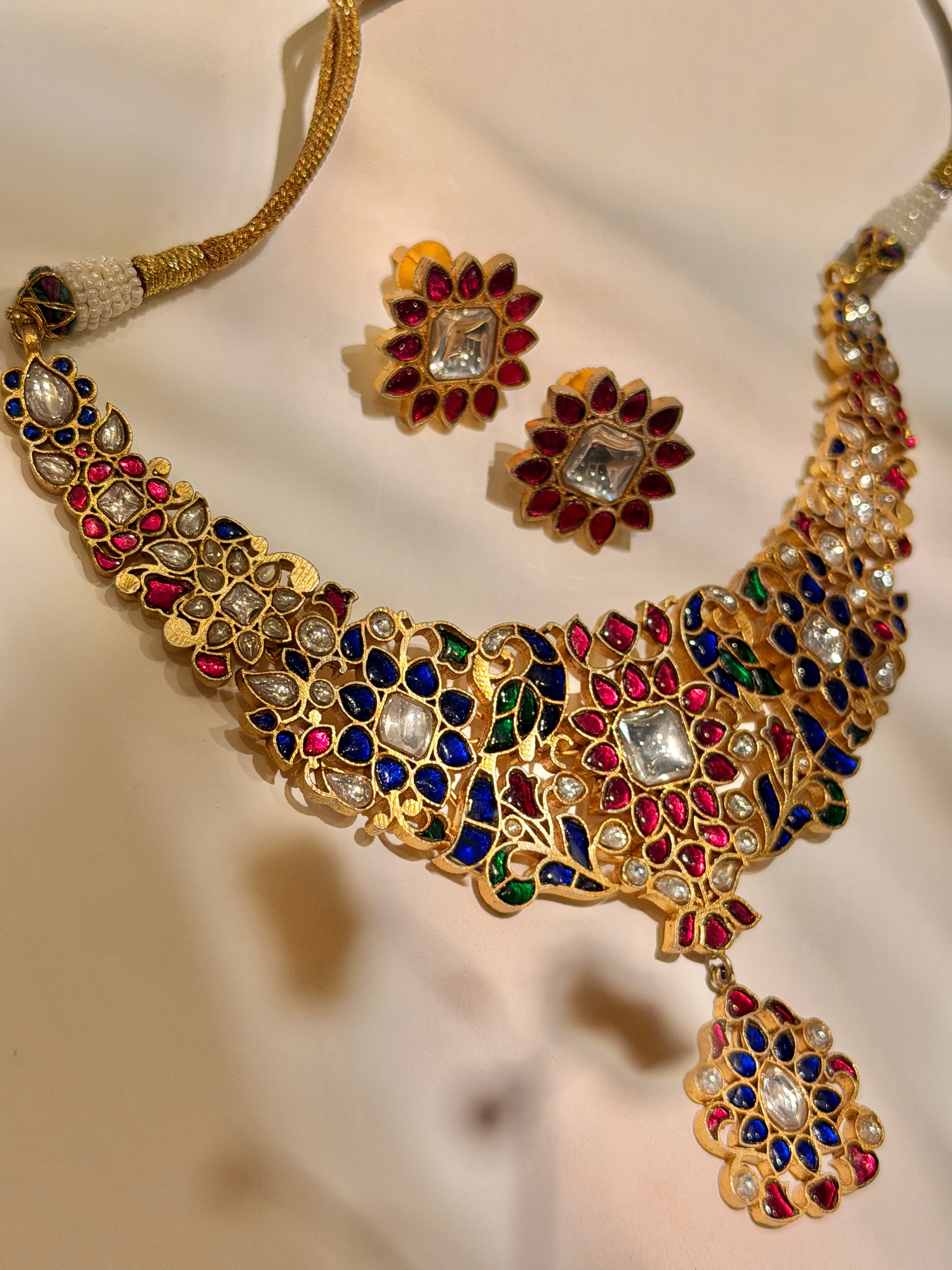 Satrangi Kundan Jadau Necklace