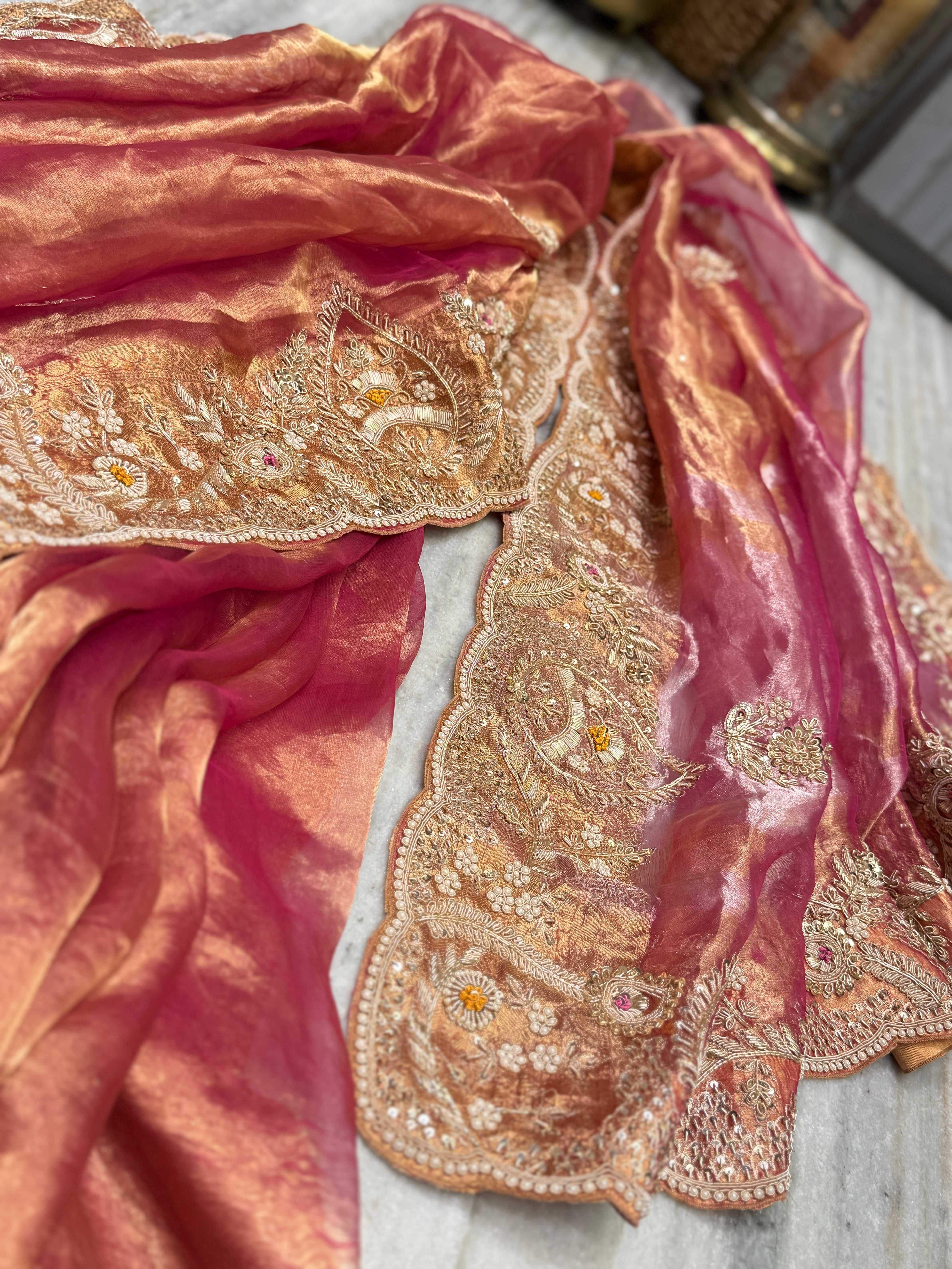 Pure Tissue Banarasi Zardosi Designer Saree