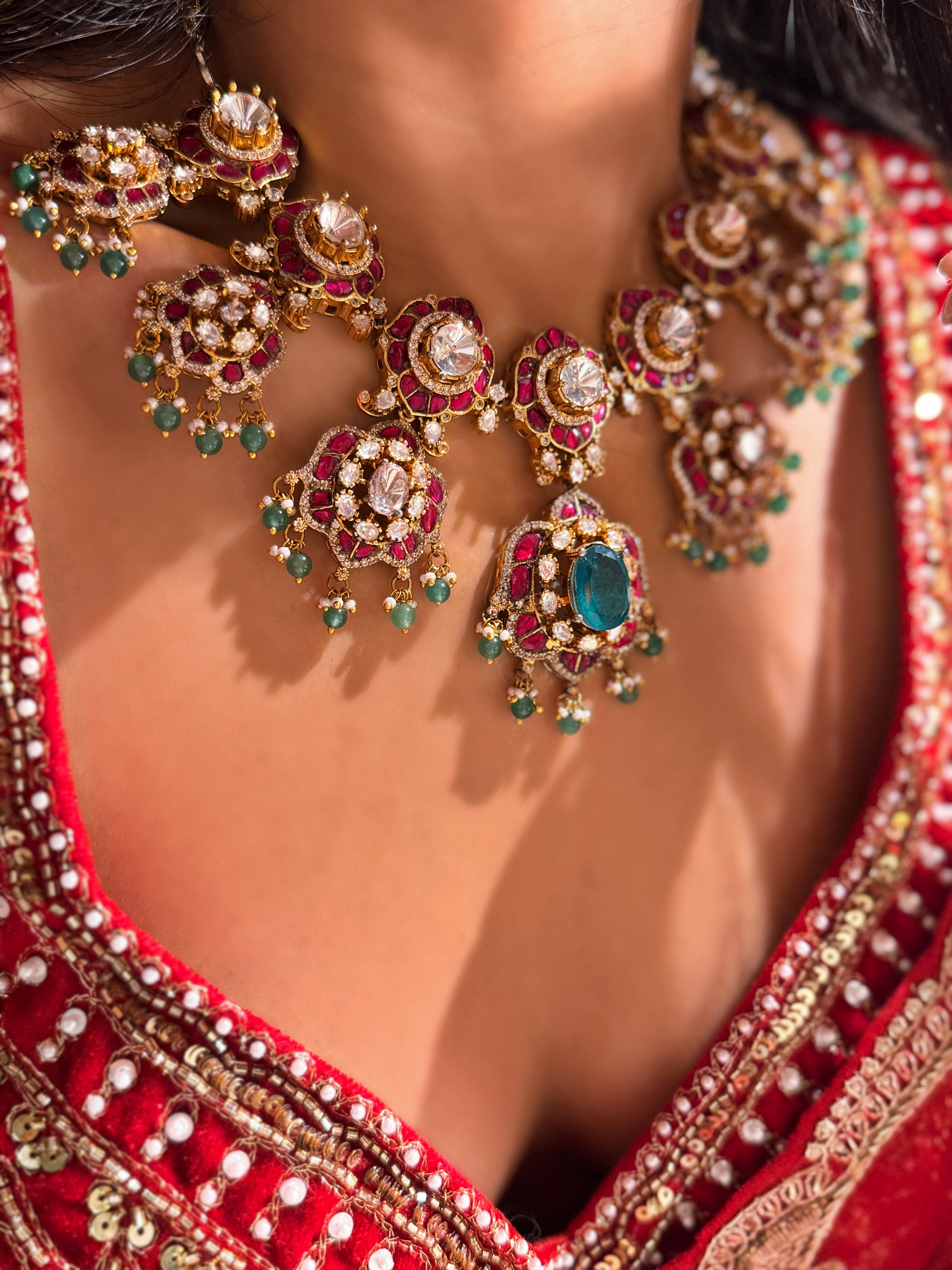 Piroee polki-Jadau Necklace