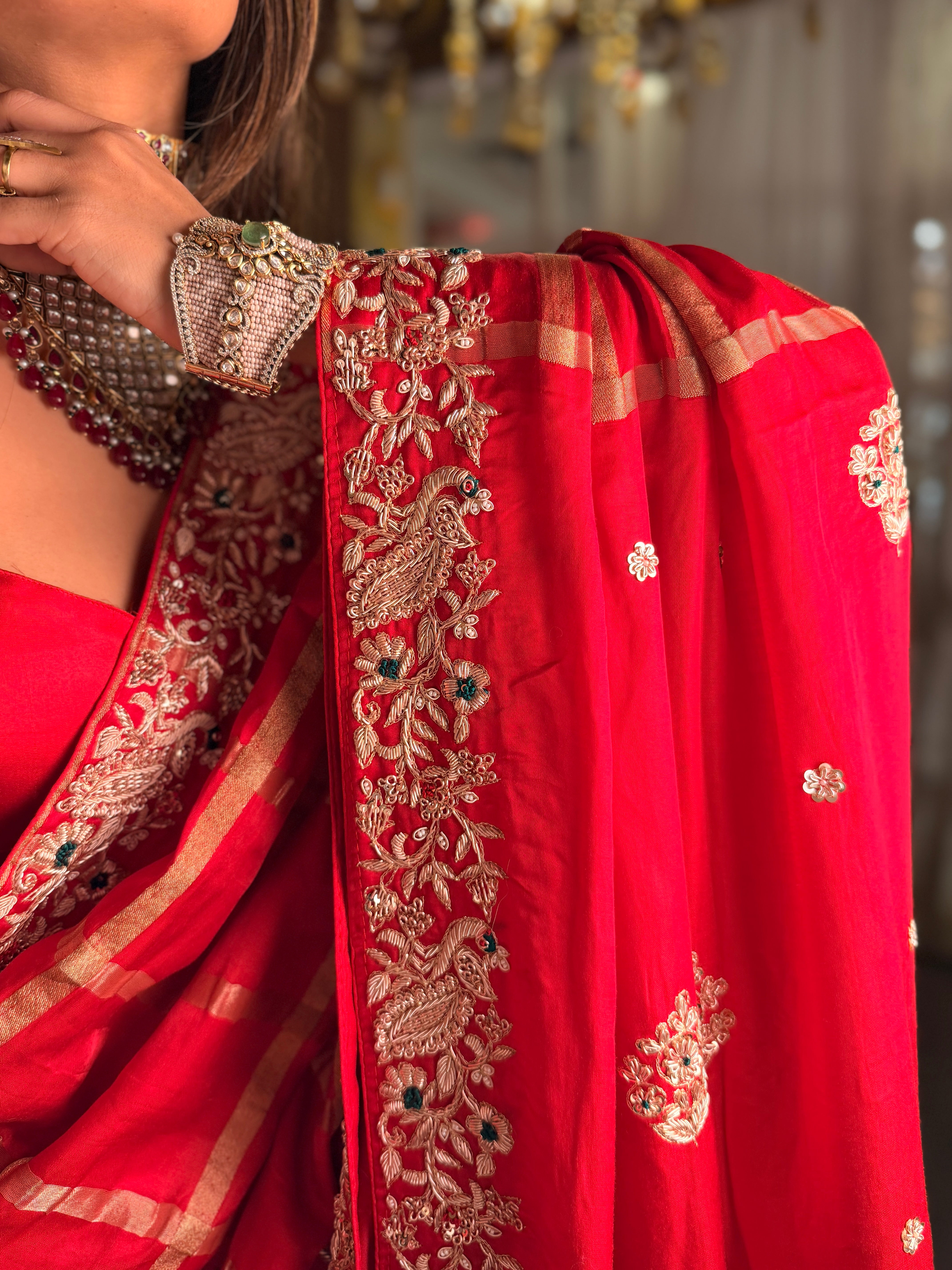 Sindoori shringar Saree