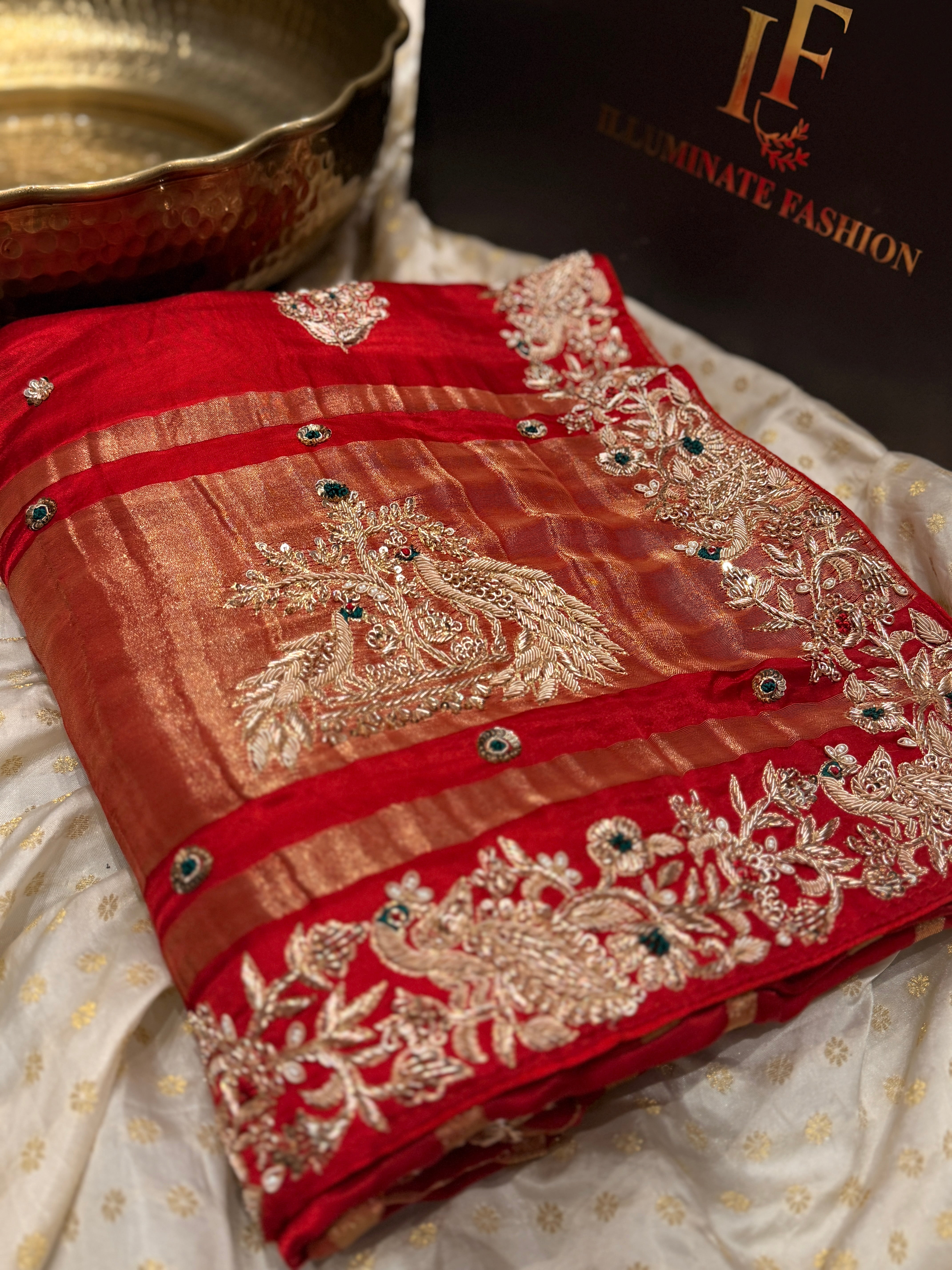 Sindoori shringar Saree
