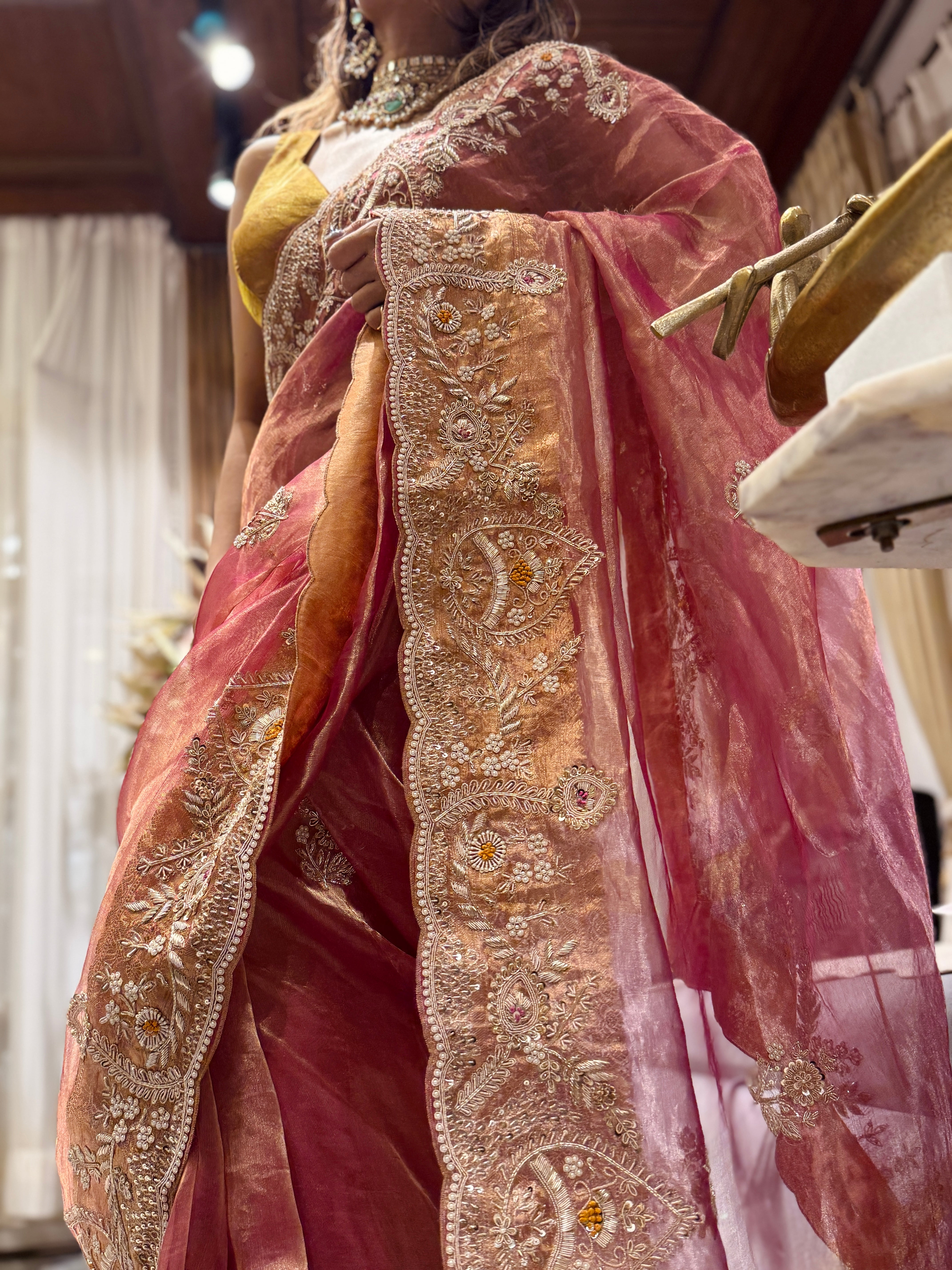 Pure Tissue Banarasi Zardosi Designer Saree
