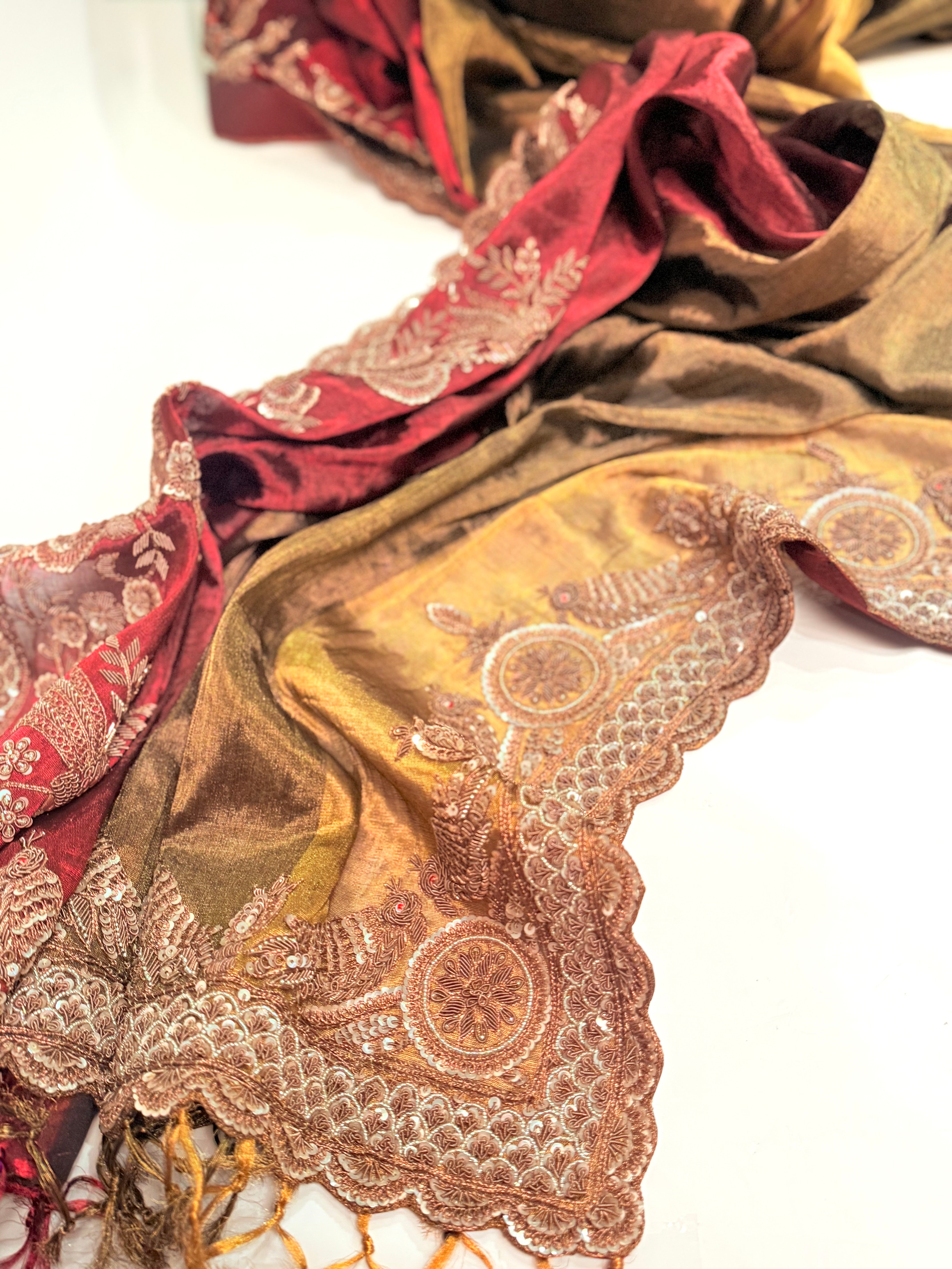 Empress Maroon Regal Saree