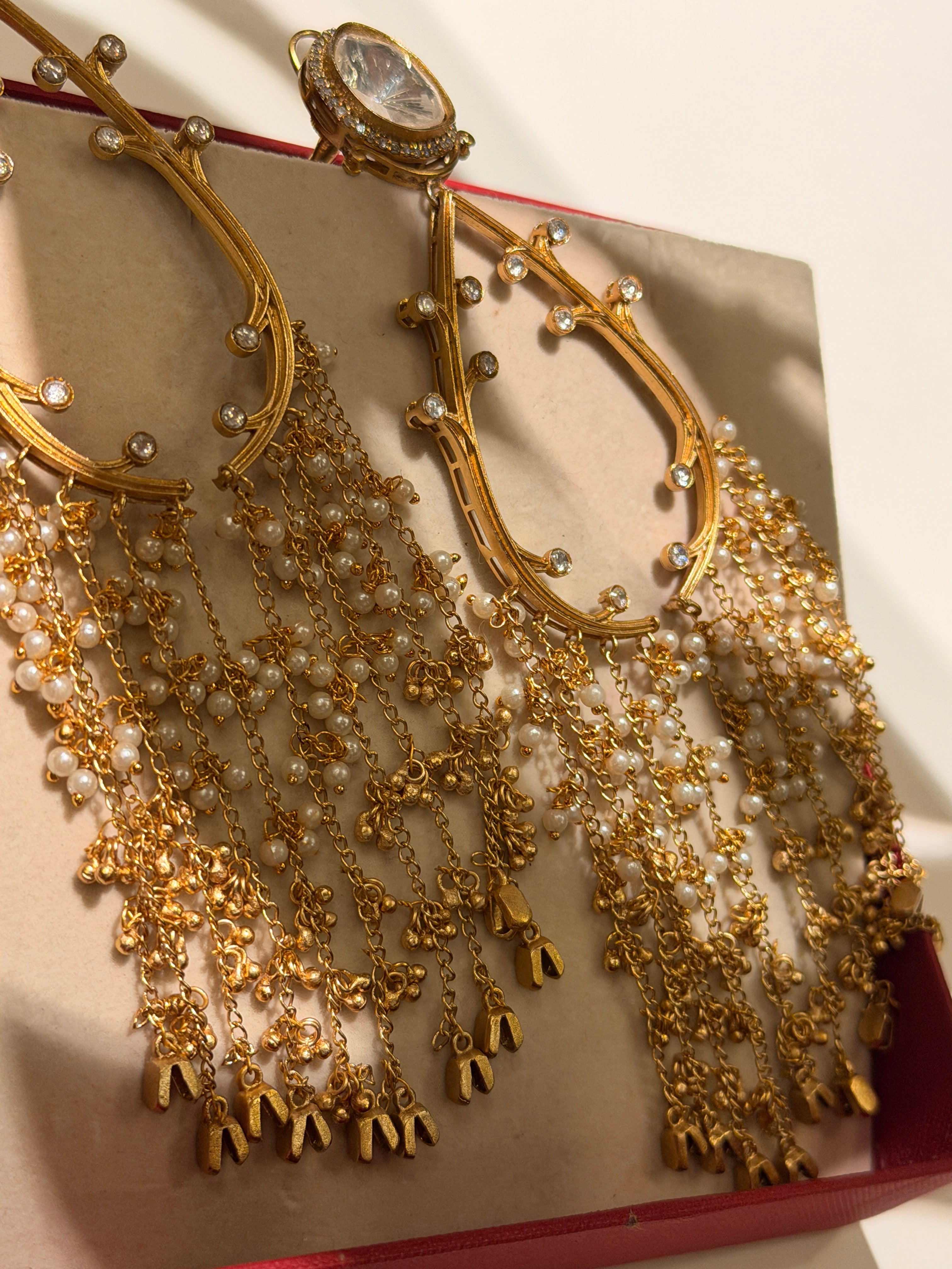 Resham Pearl Drops Earrings