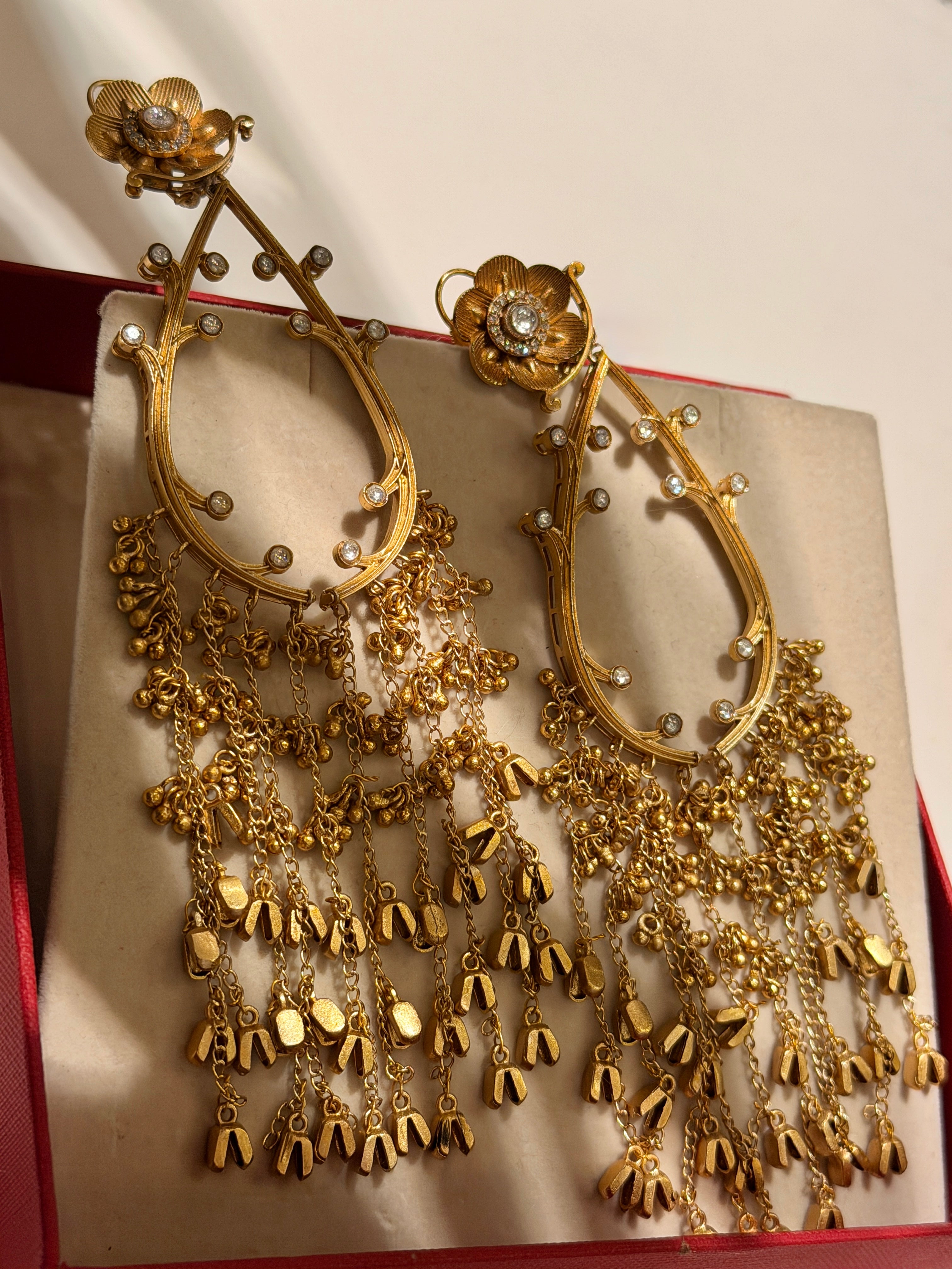 Pushp pear drop Earring