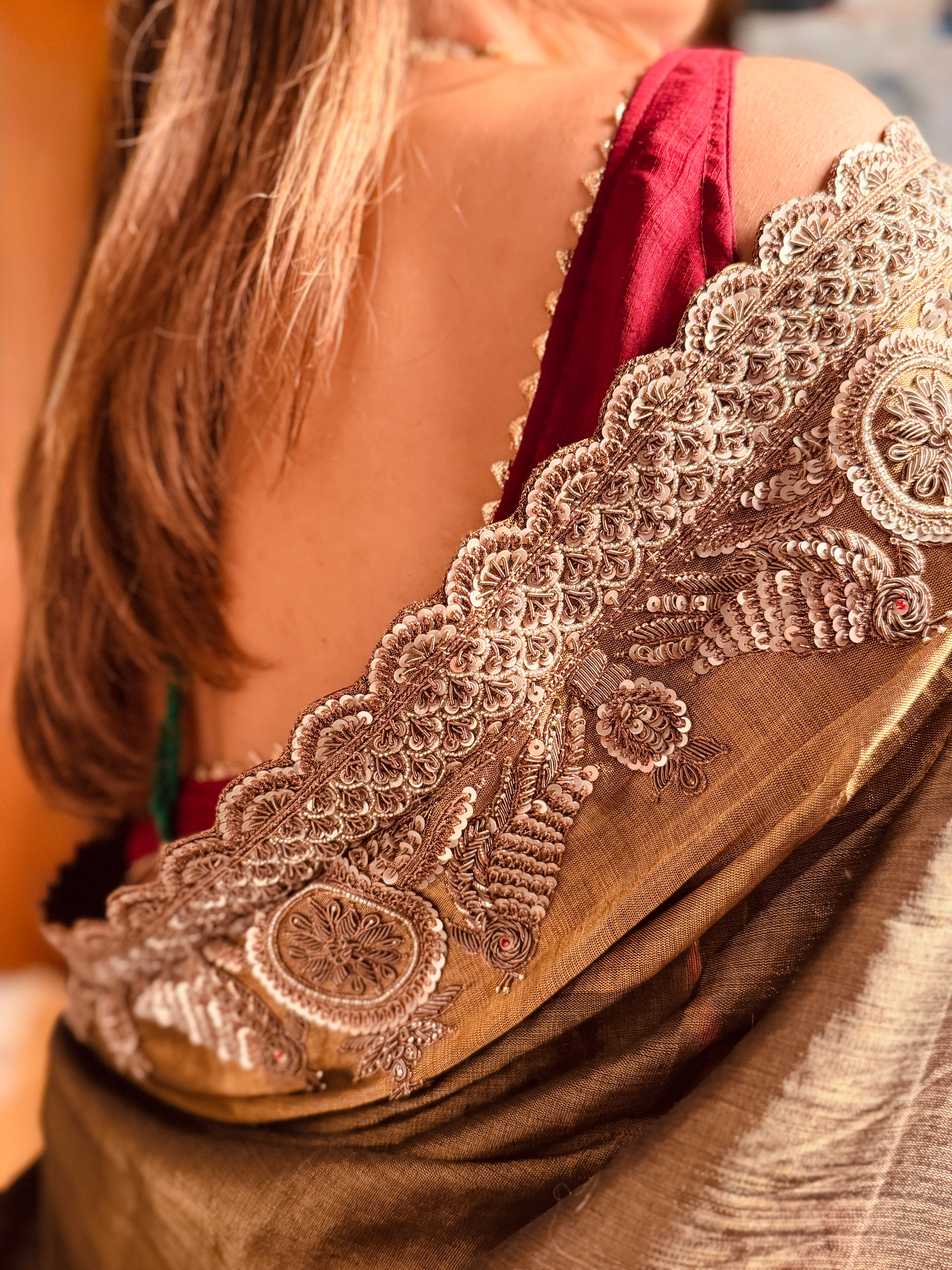 Empress Maroon Regal Saree