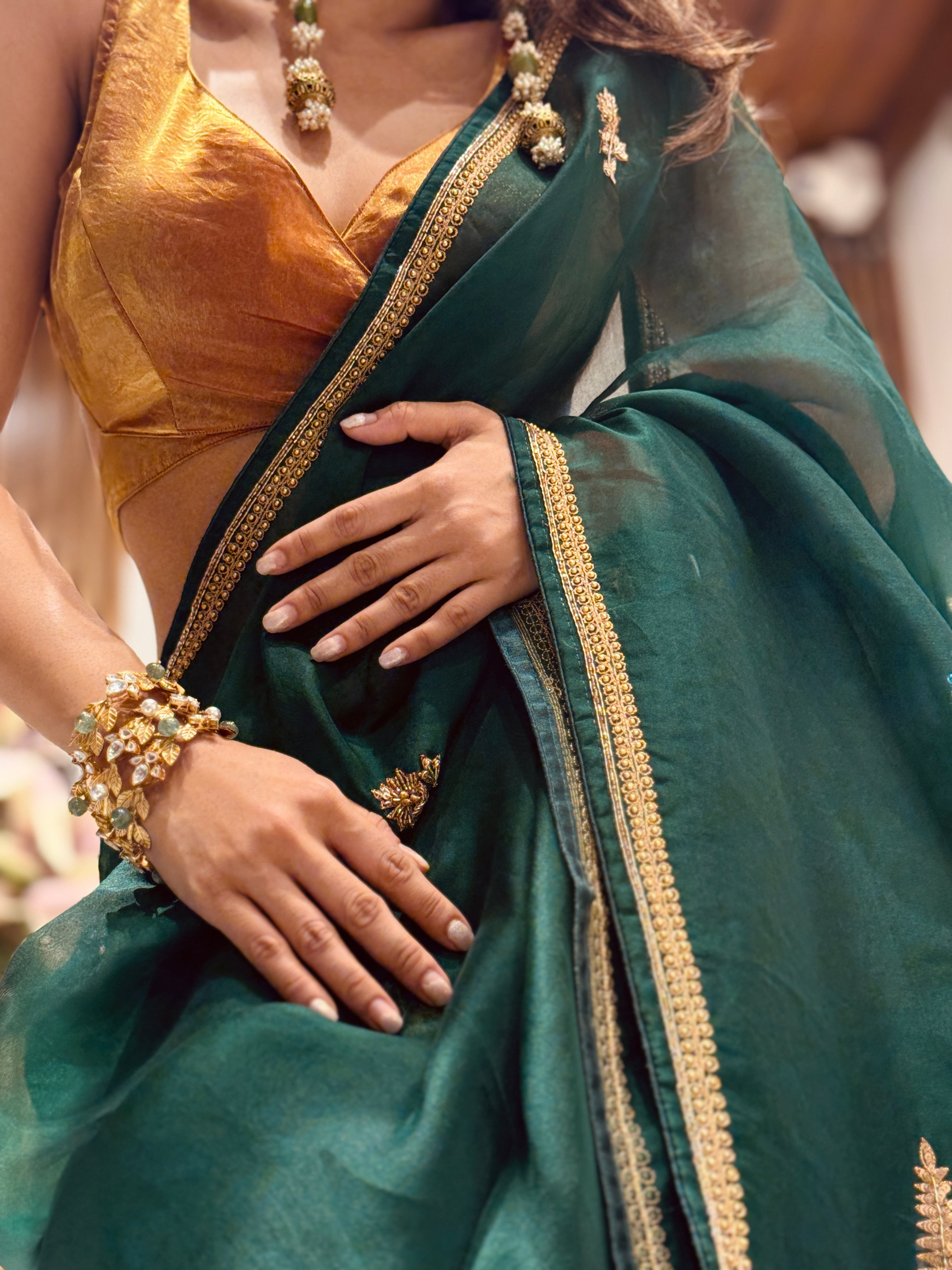 Green Fern Saree