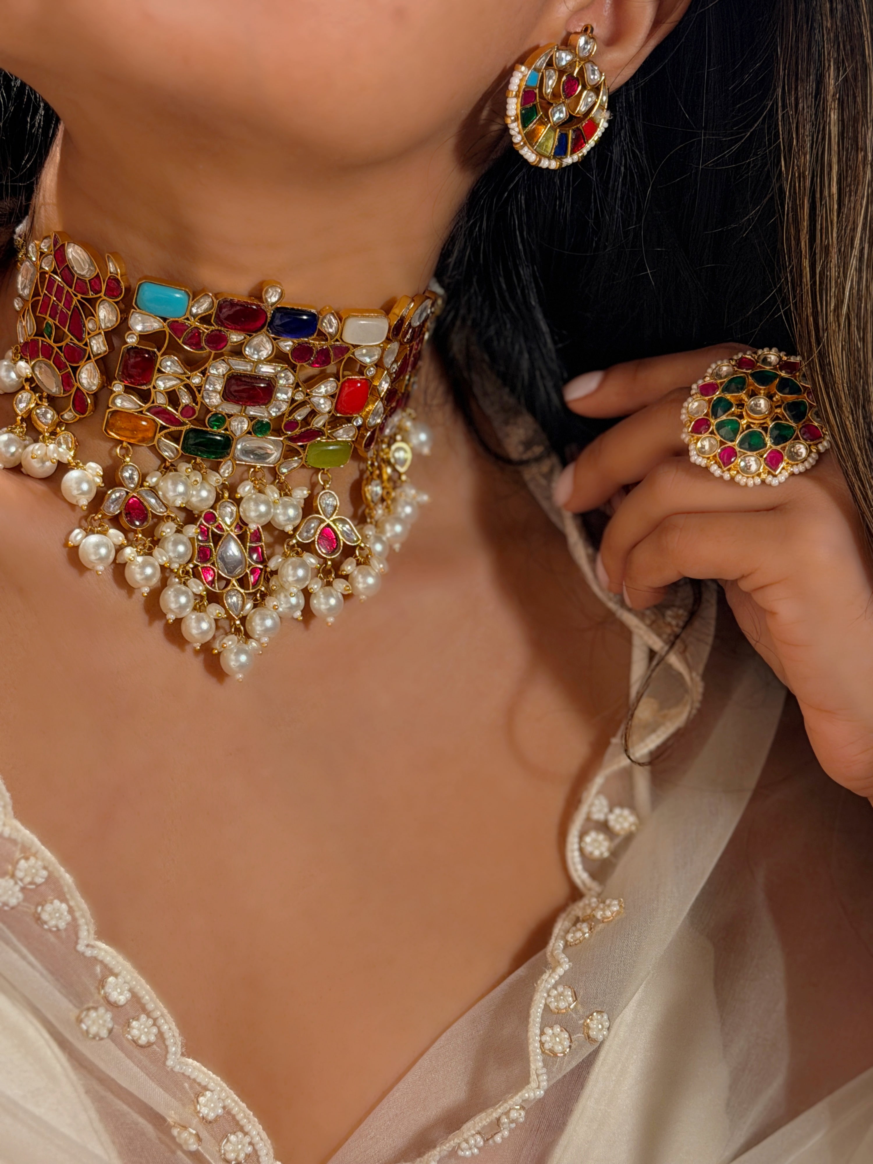 Rang-Jaal Jadau Choker