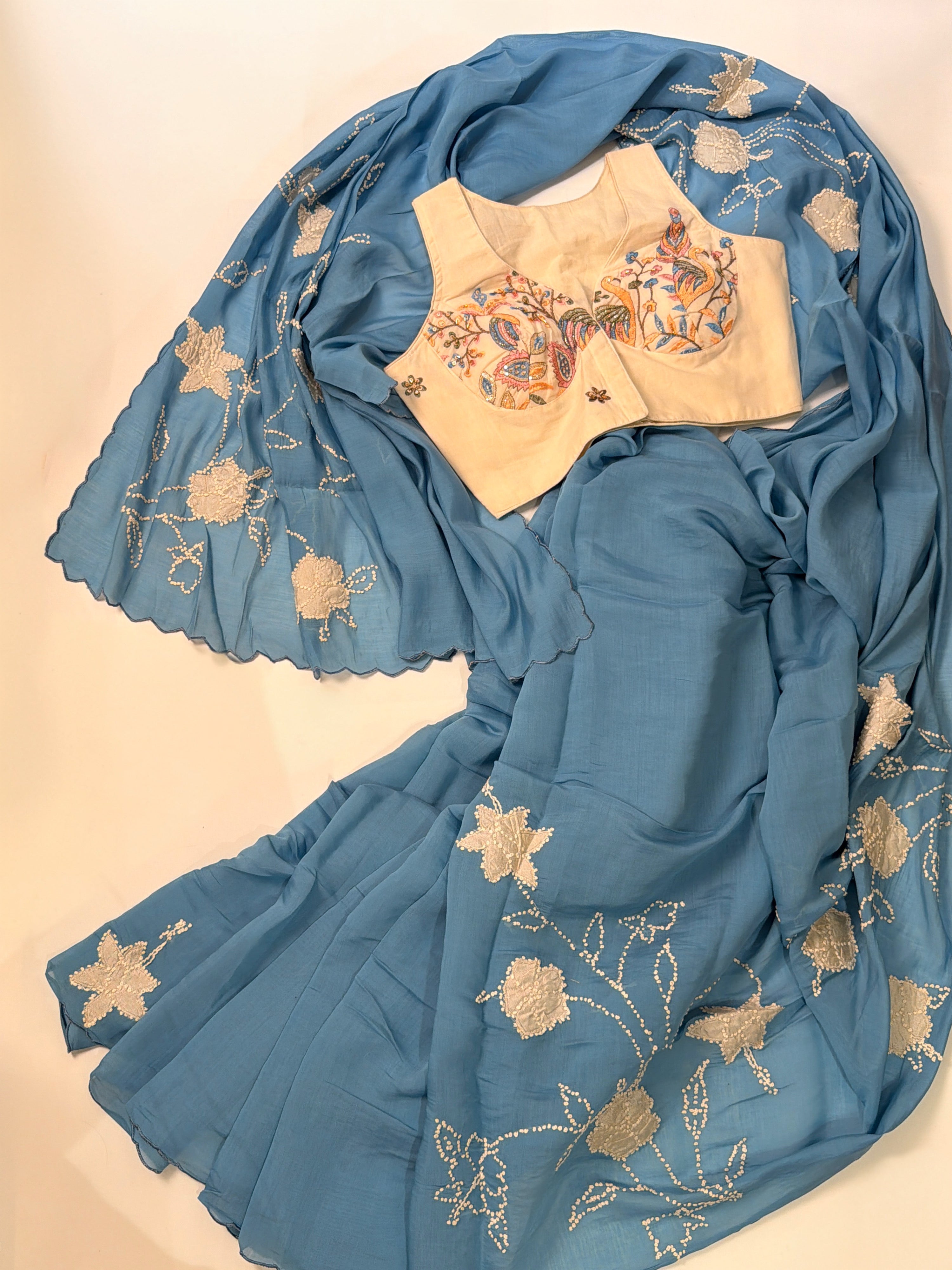 Frosted Florals Saree