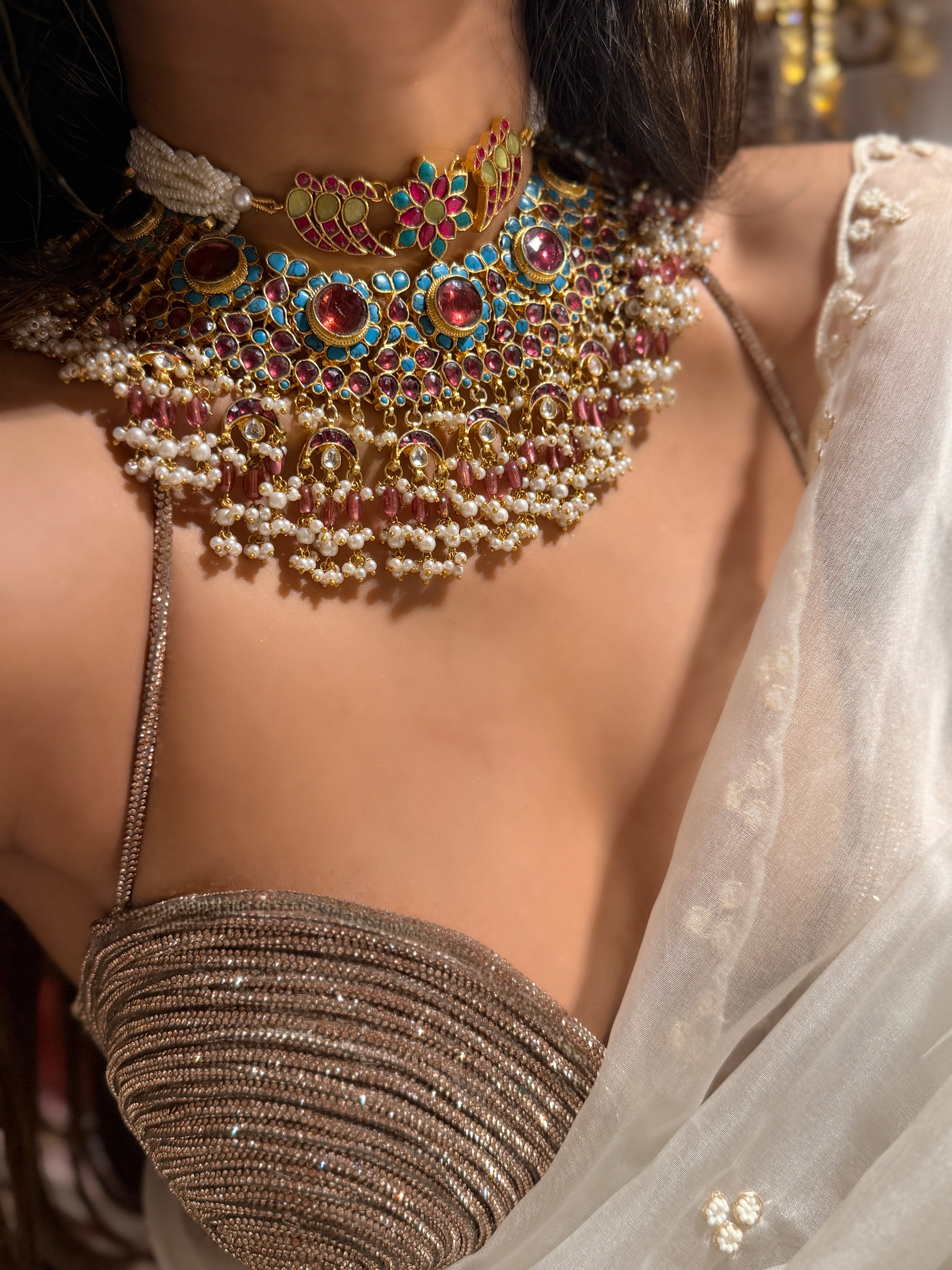 Feroza kali Maharani Necklace