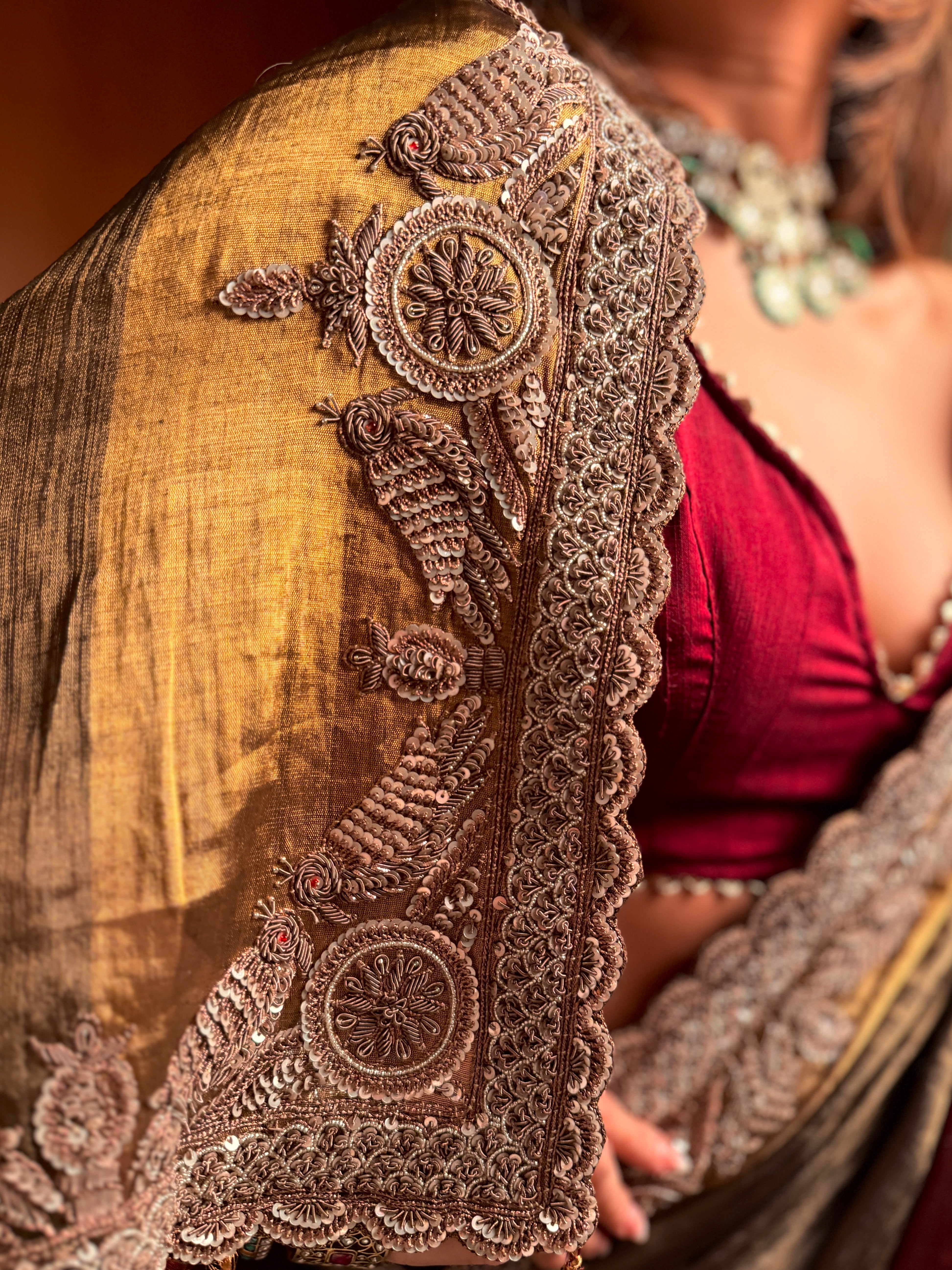 Empress Maroon Regal Saree