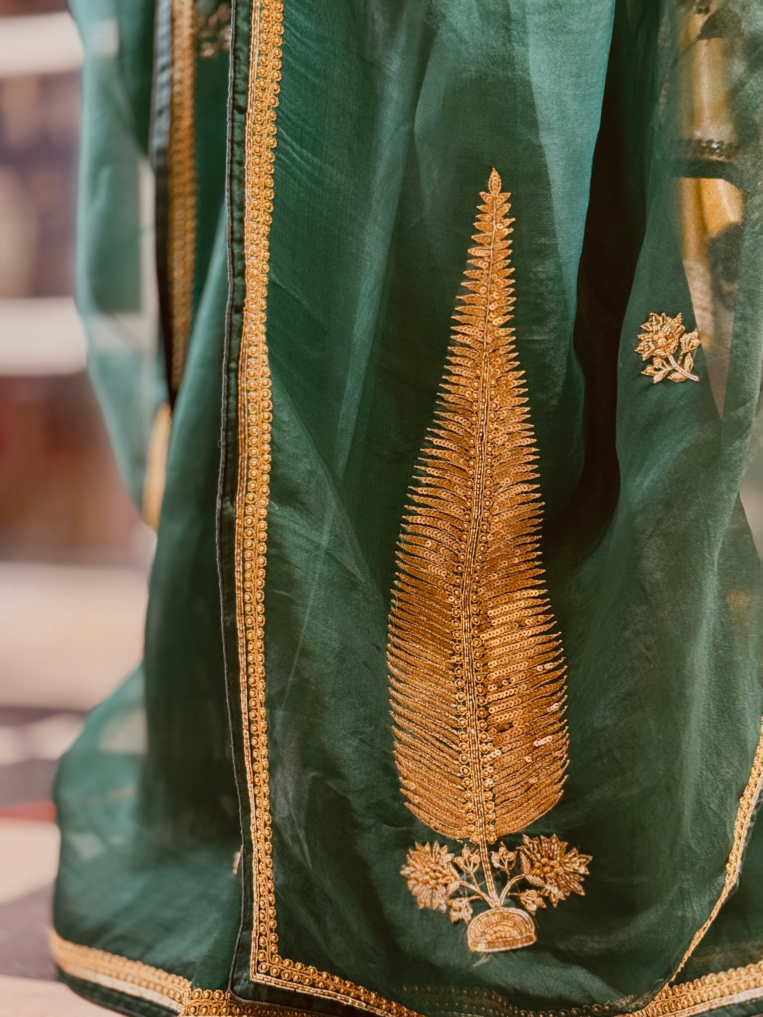 Green Fern Saree