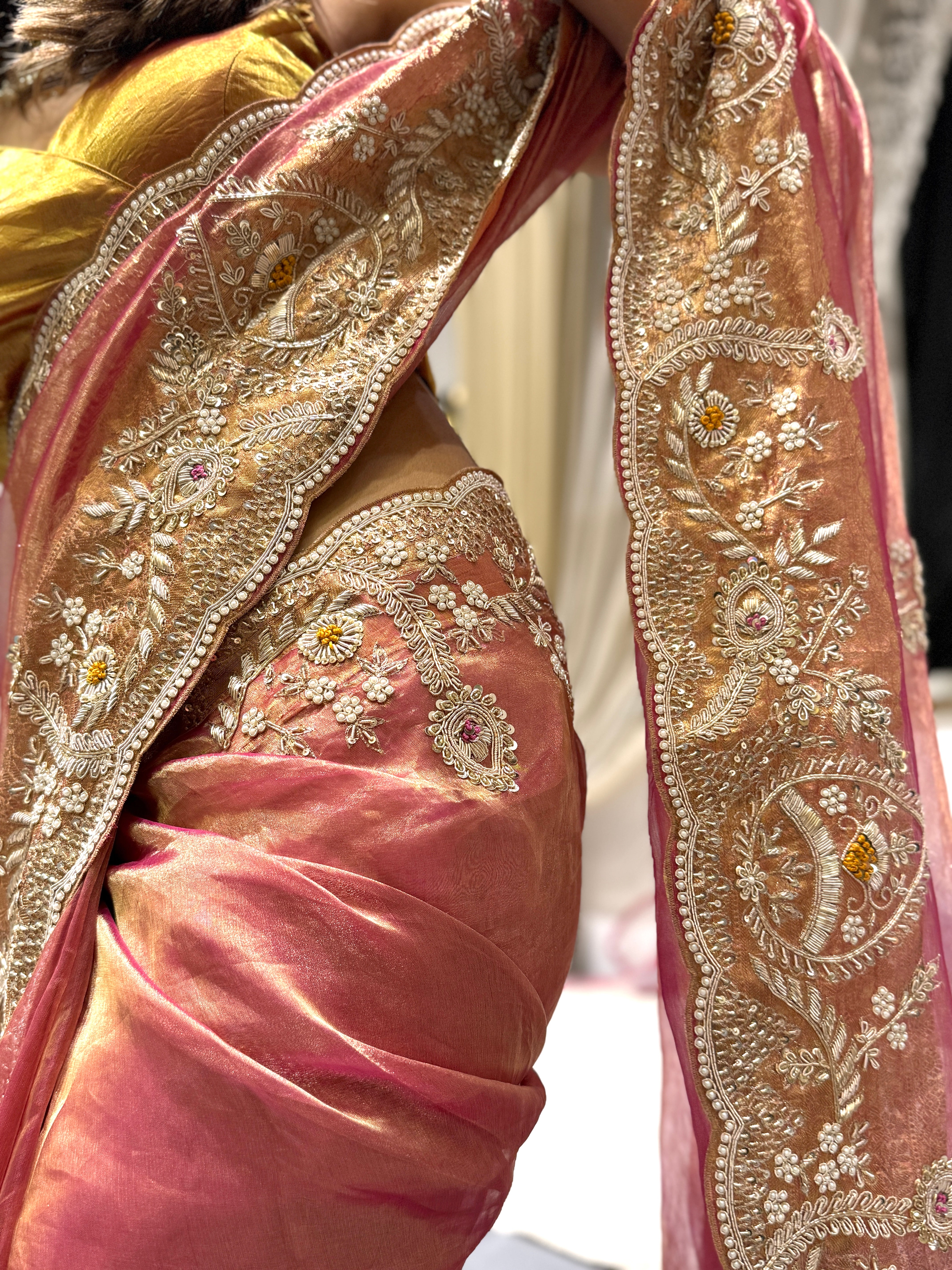 Pure Tissue Banarasi Zardosi Designer Saree