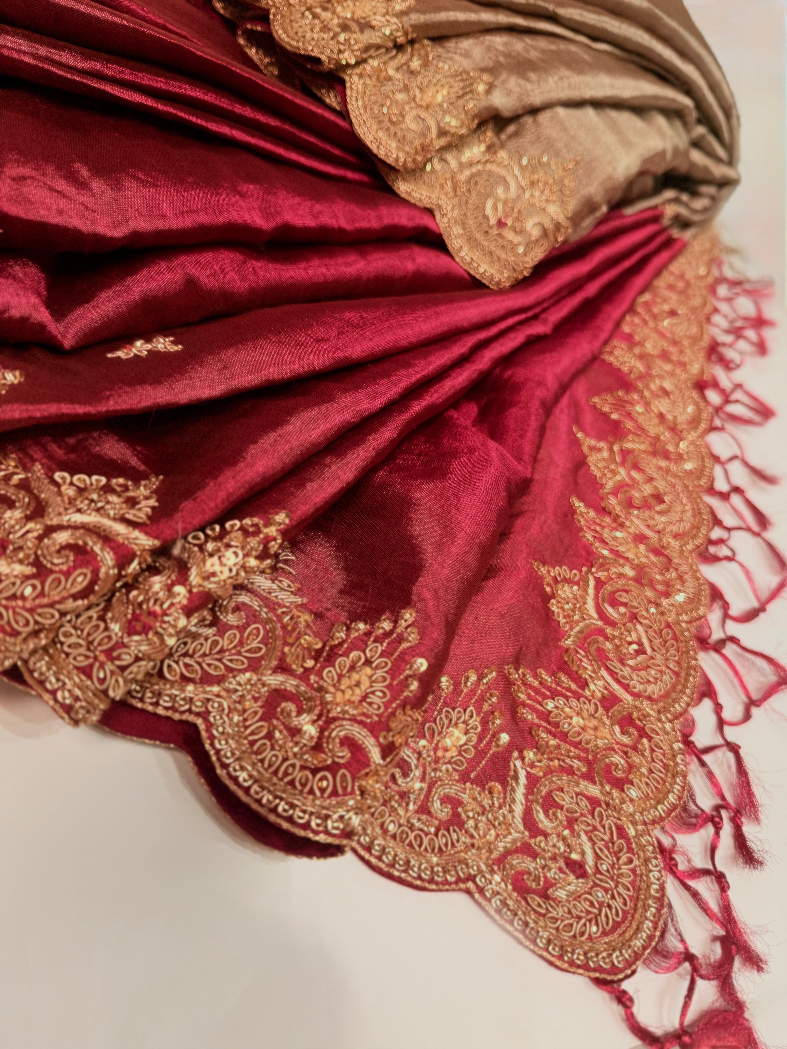 Abroo classic Tissue Zardosi Saree