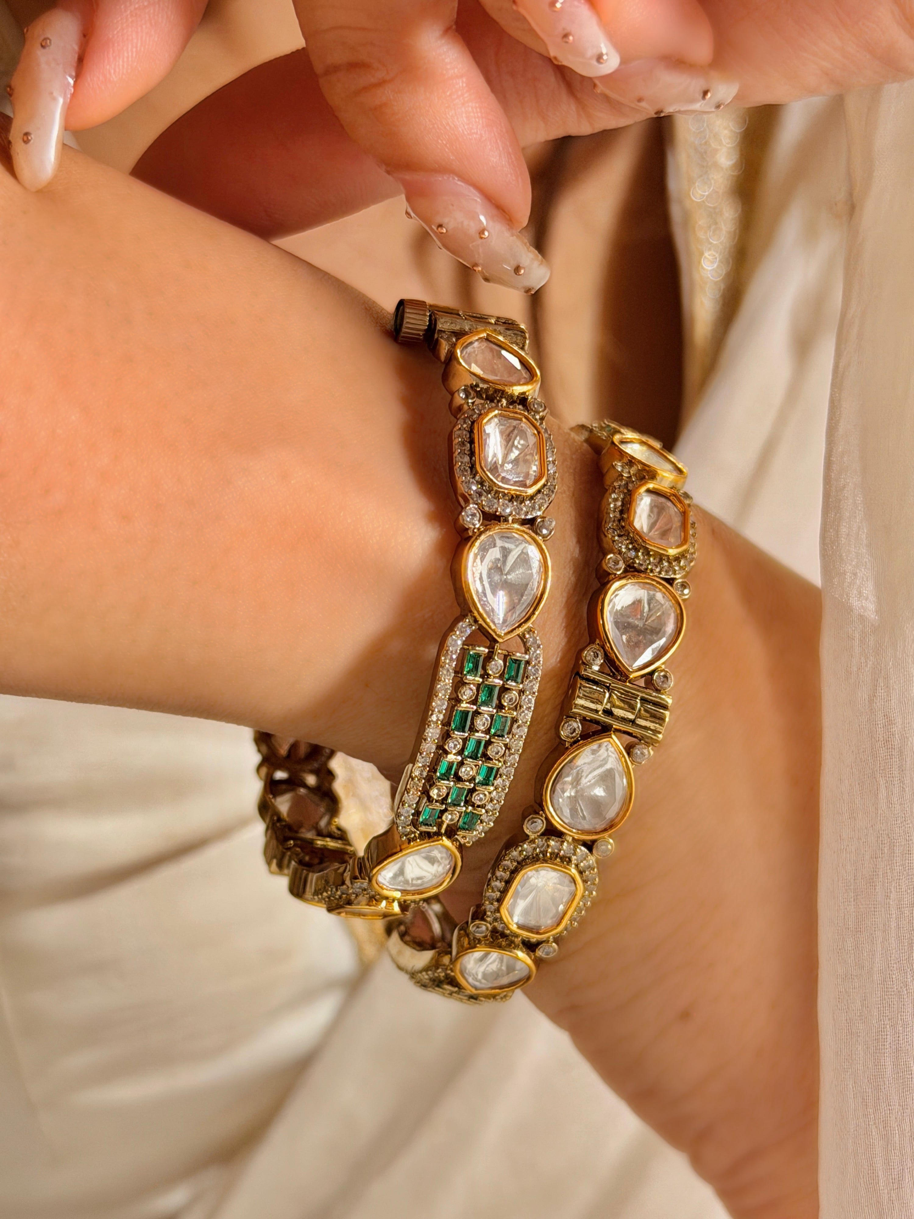 Swarovski Emerald polki Bangle