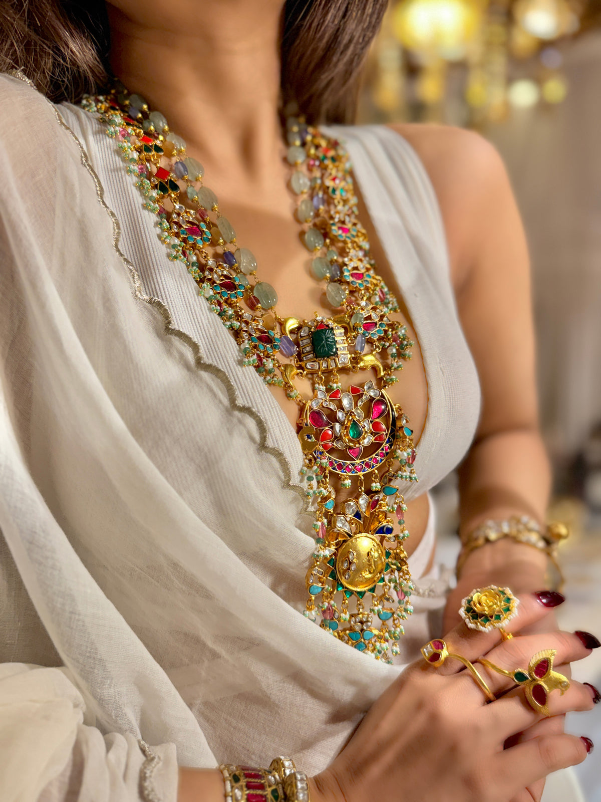 Geethika Jadau Haar