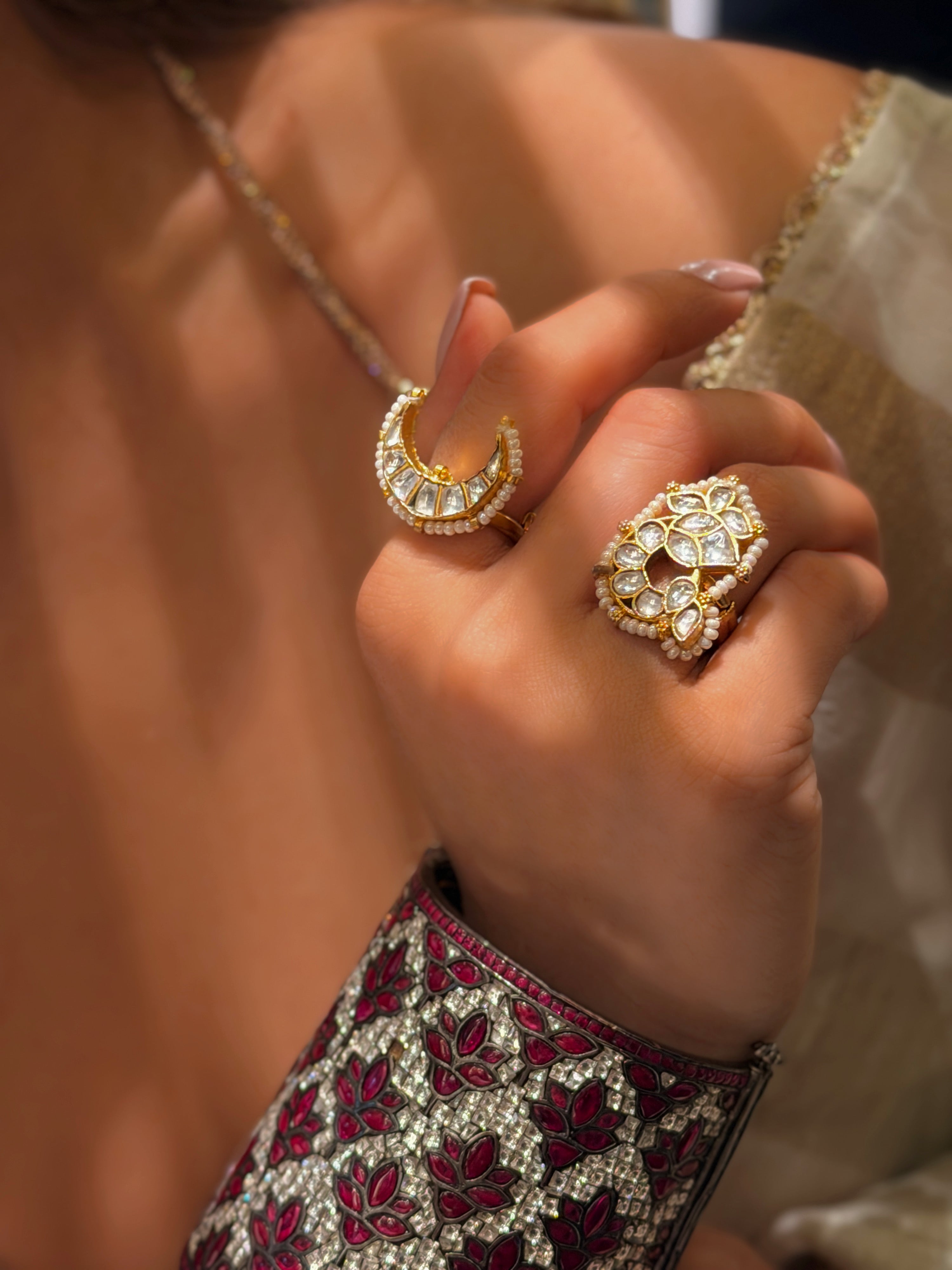 Chandra Kundan Ring