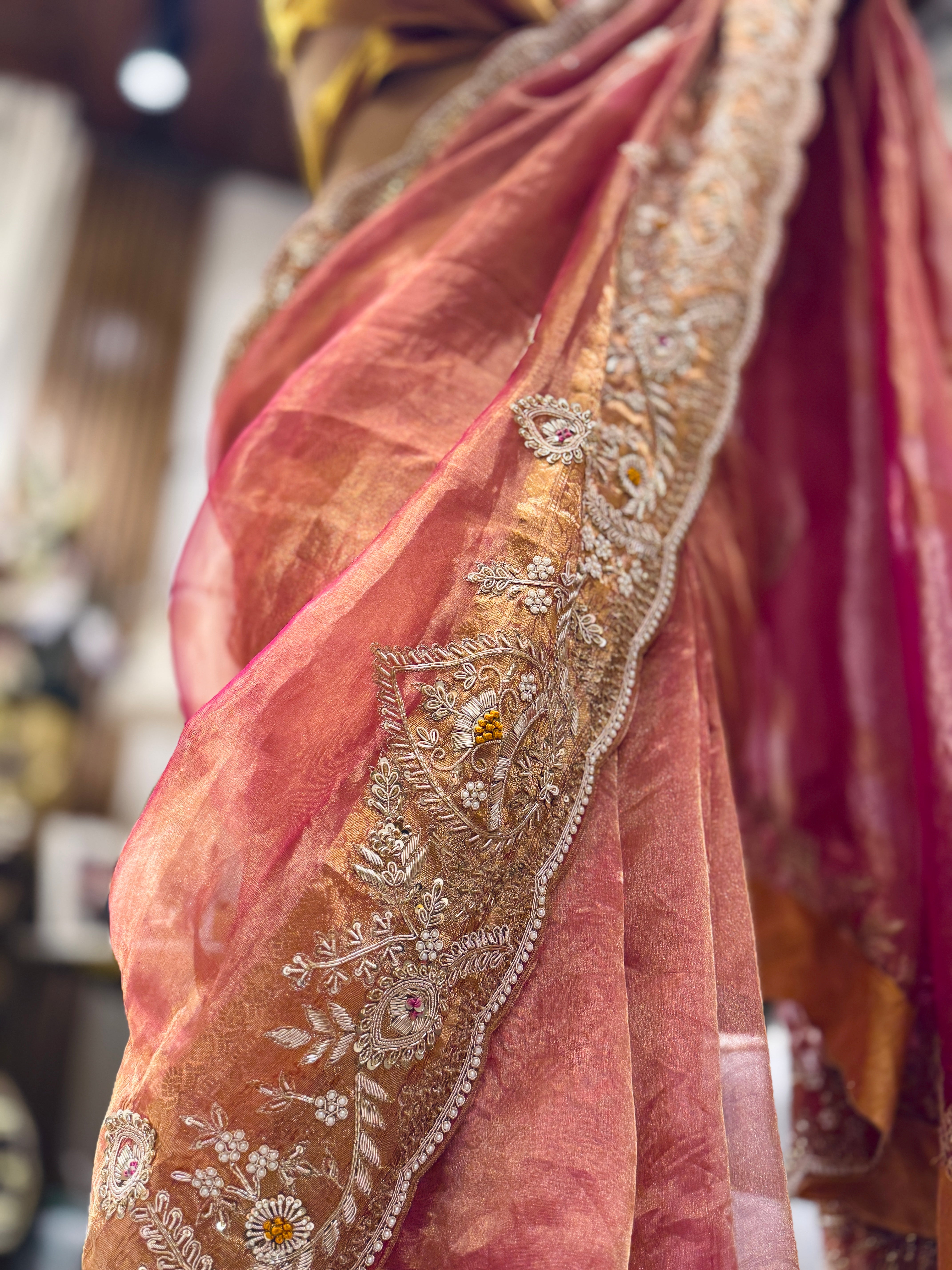 Pure Tissue Banarasi Zardosi Designer Saree