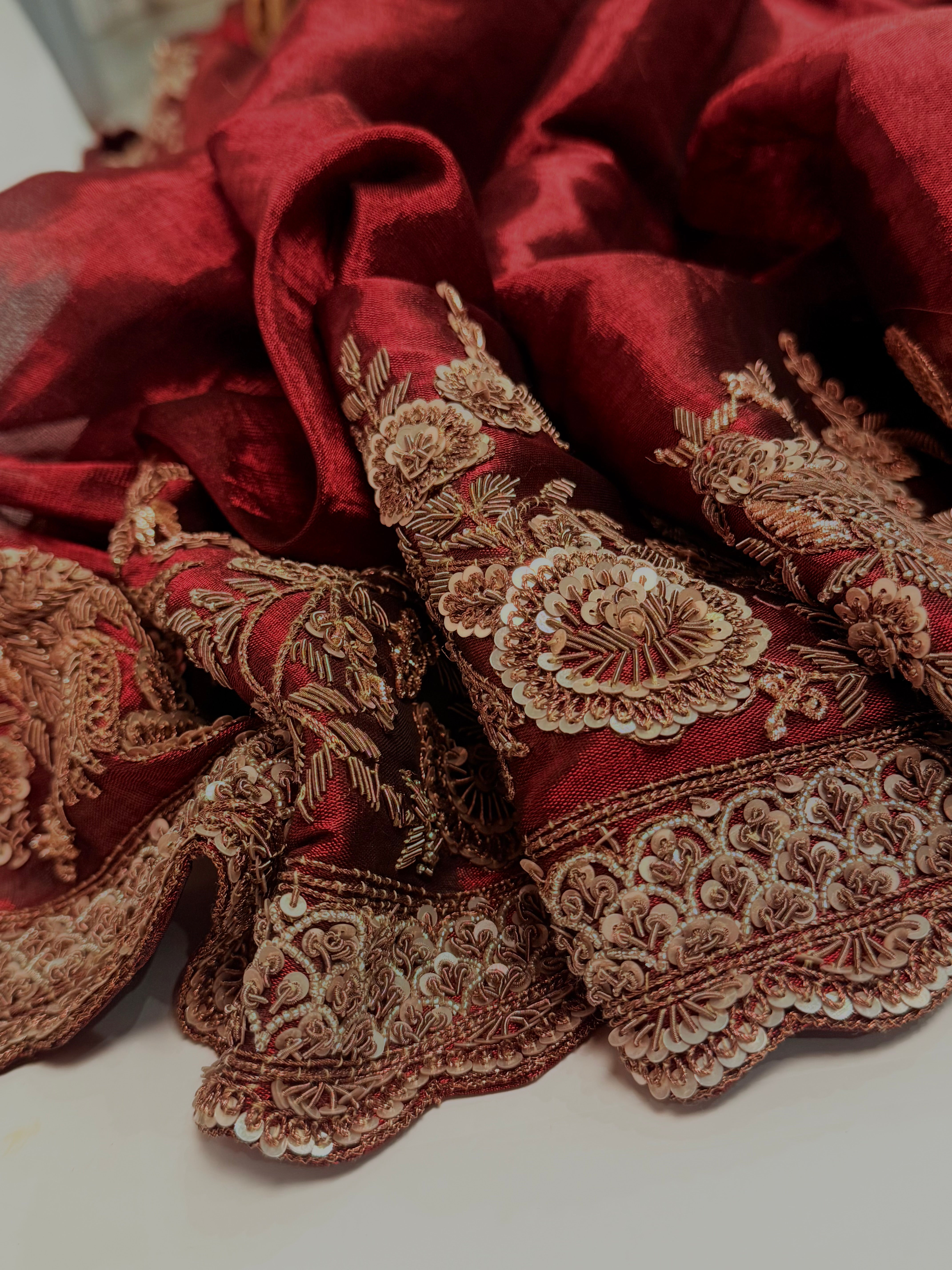 Empress Maroon Regal Saree