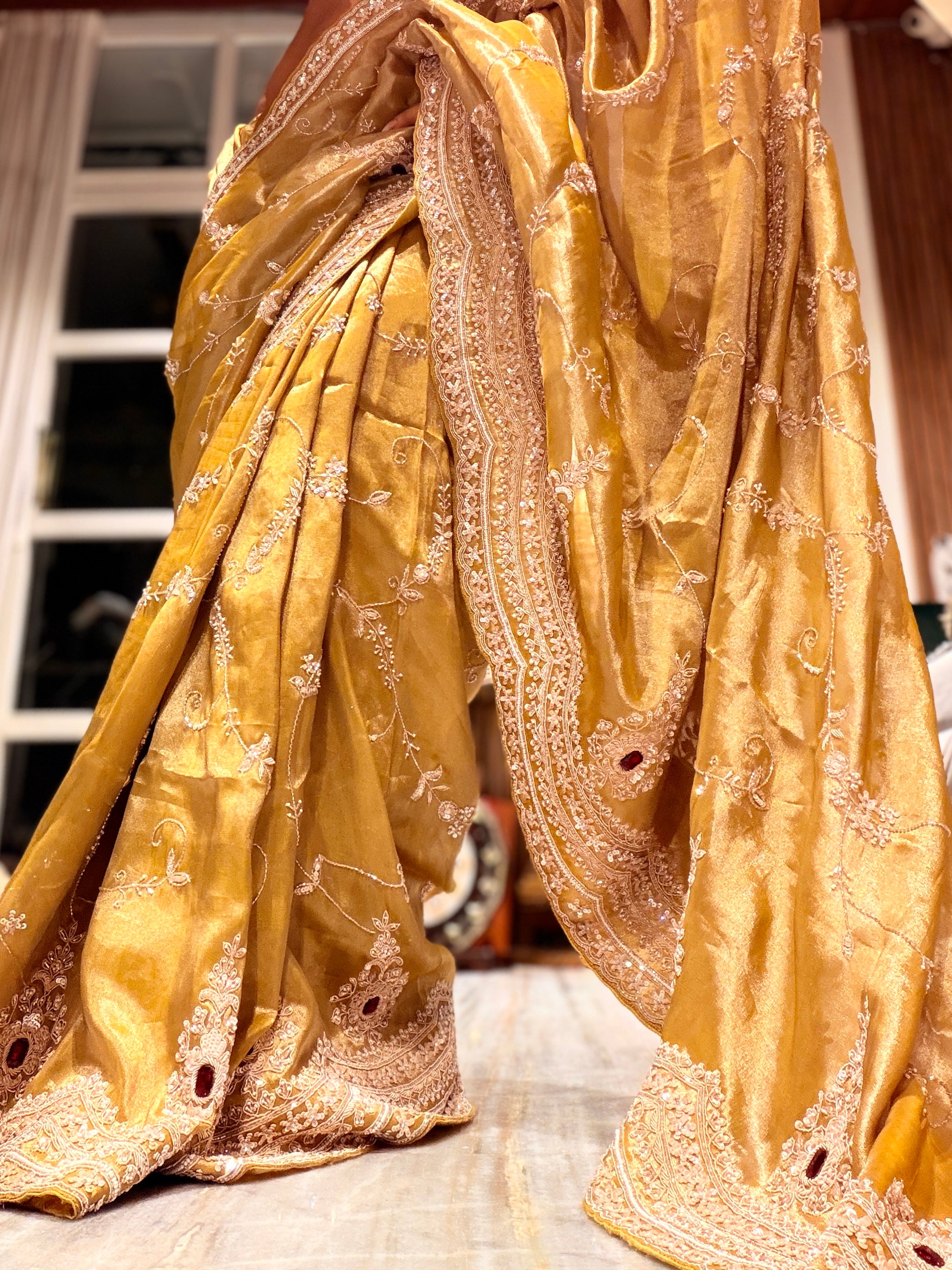 Molten GOLD Tissue Zardosi