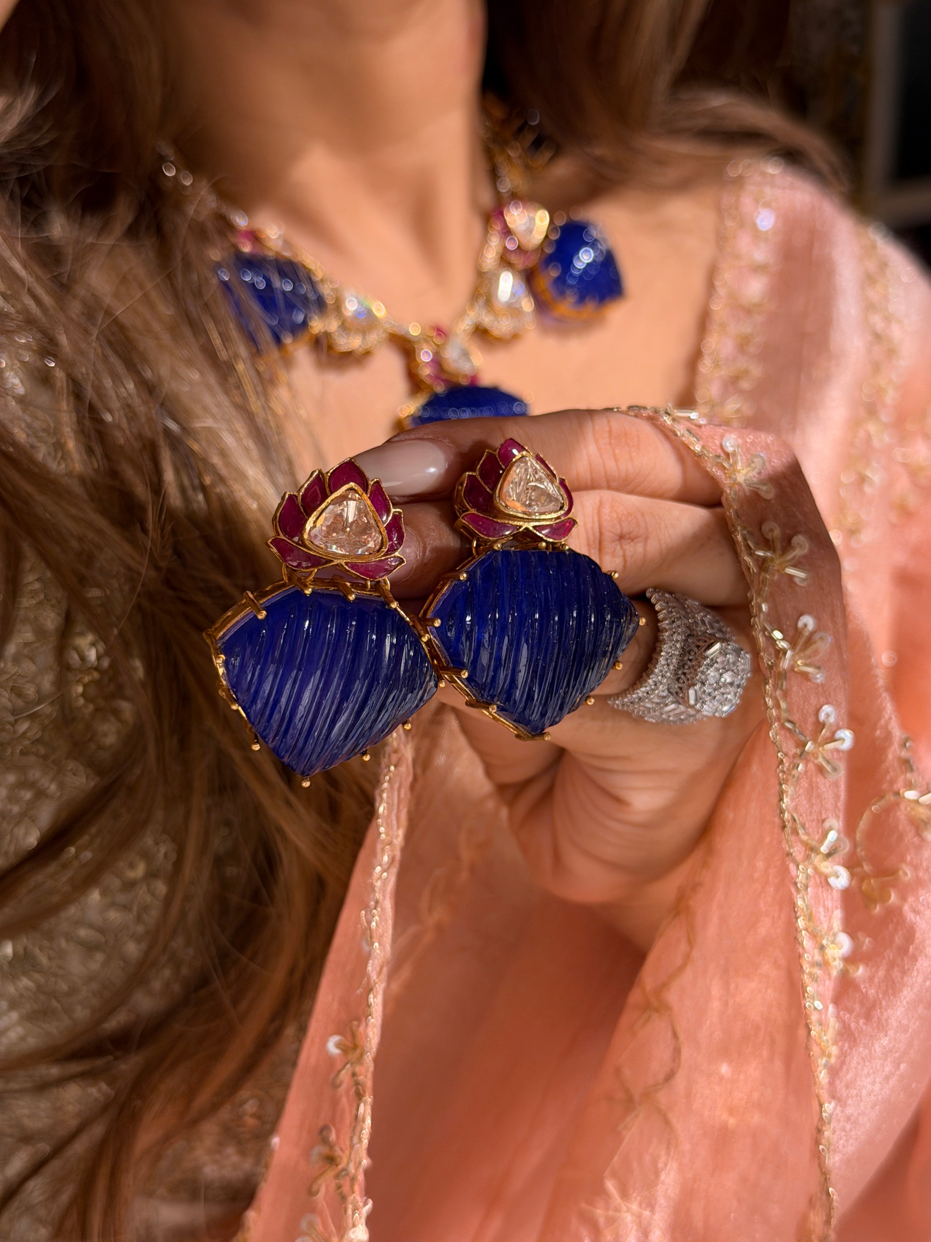 Sapphire Bloom Necklace