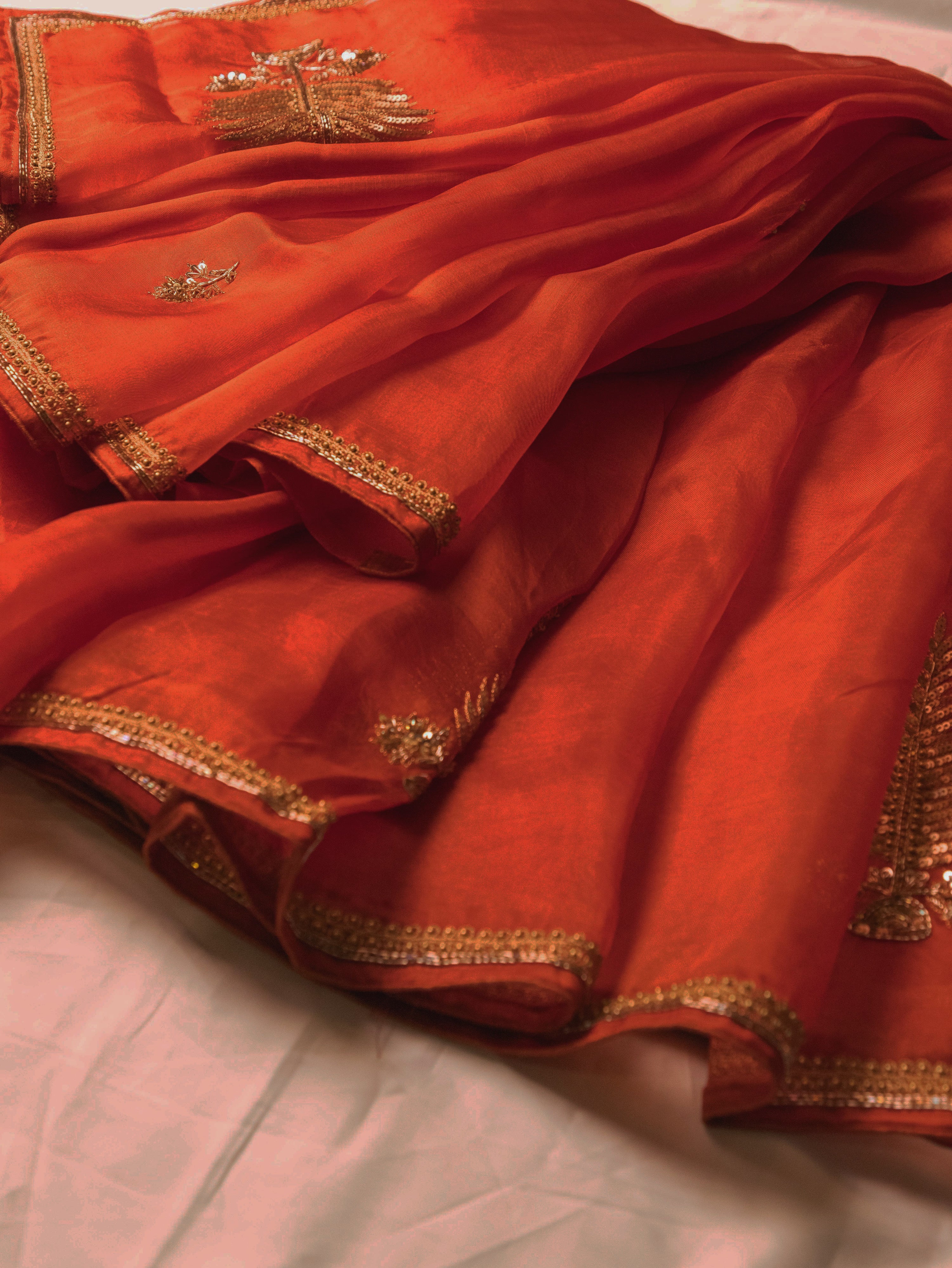 Pure organza Fern Saree