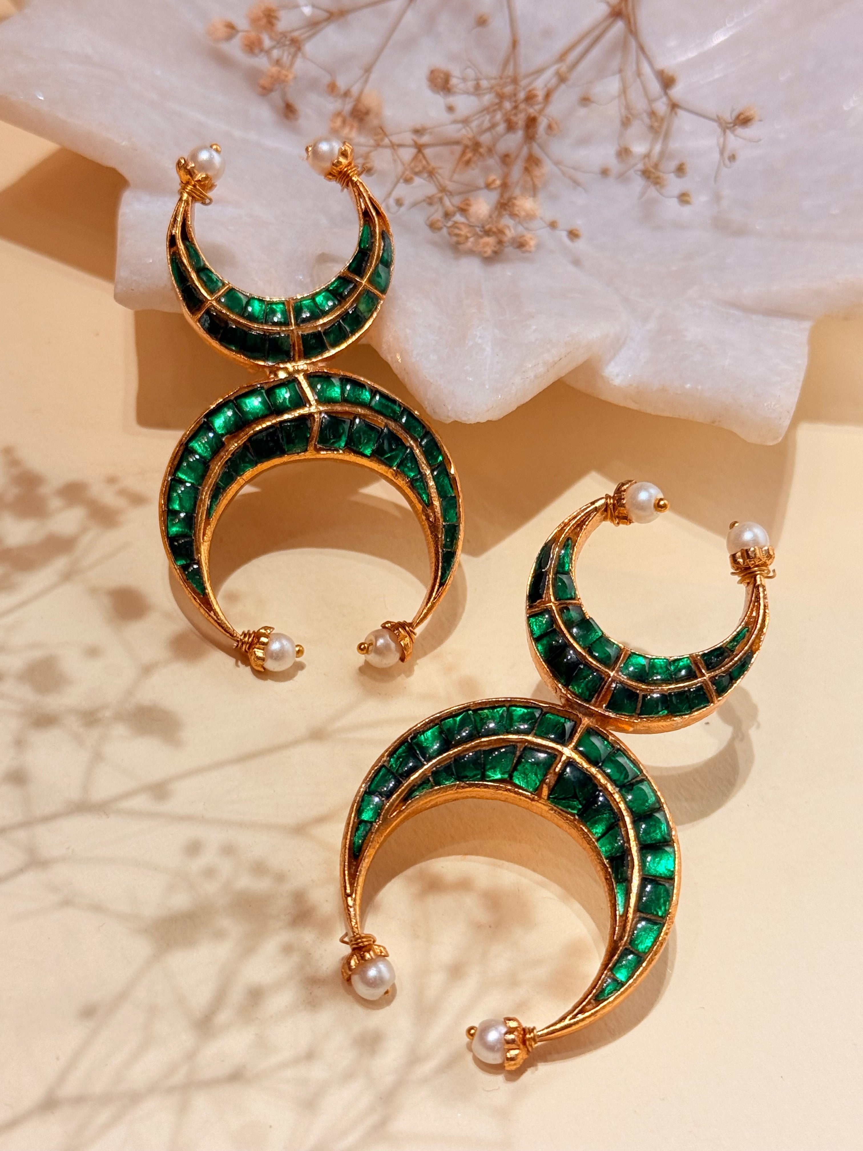 Double crescent Earrings