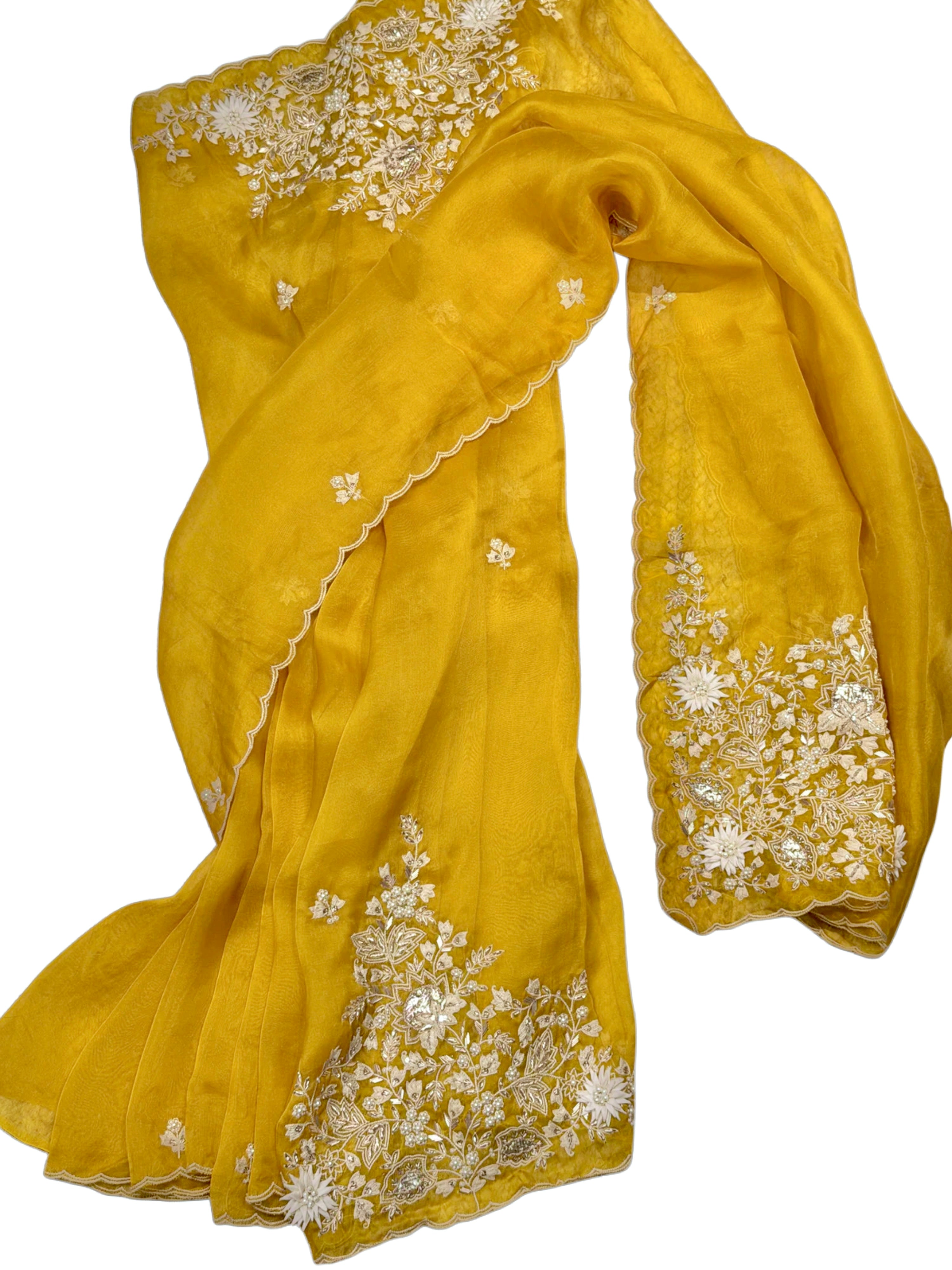 Sunshine Mukaish pure organza