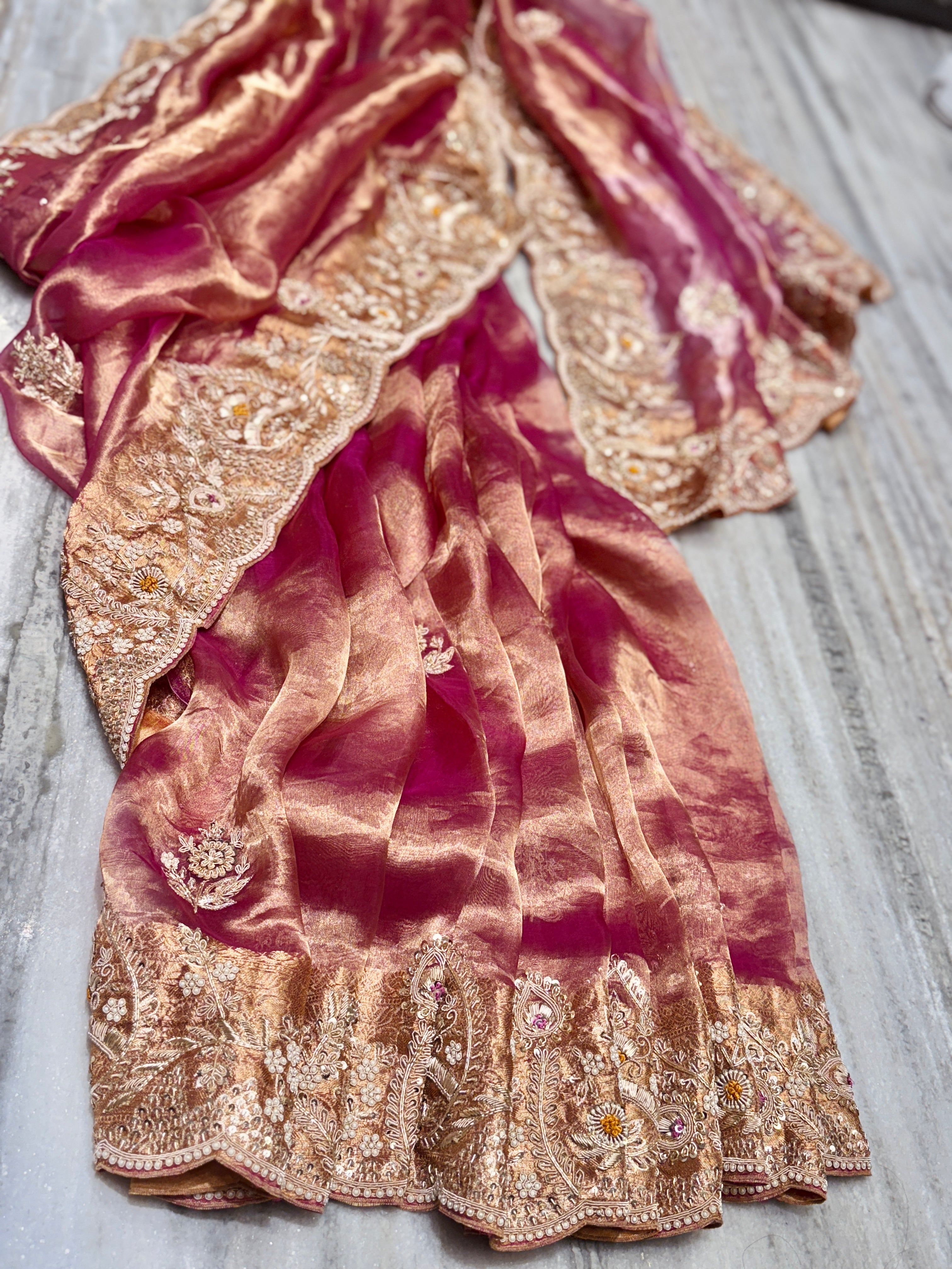 Pure Tissue Banarasi Zardosi Designer Saree
