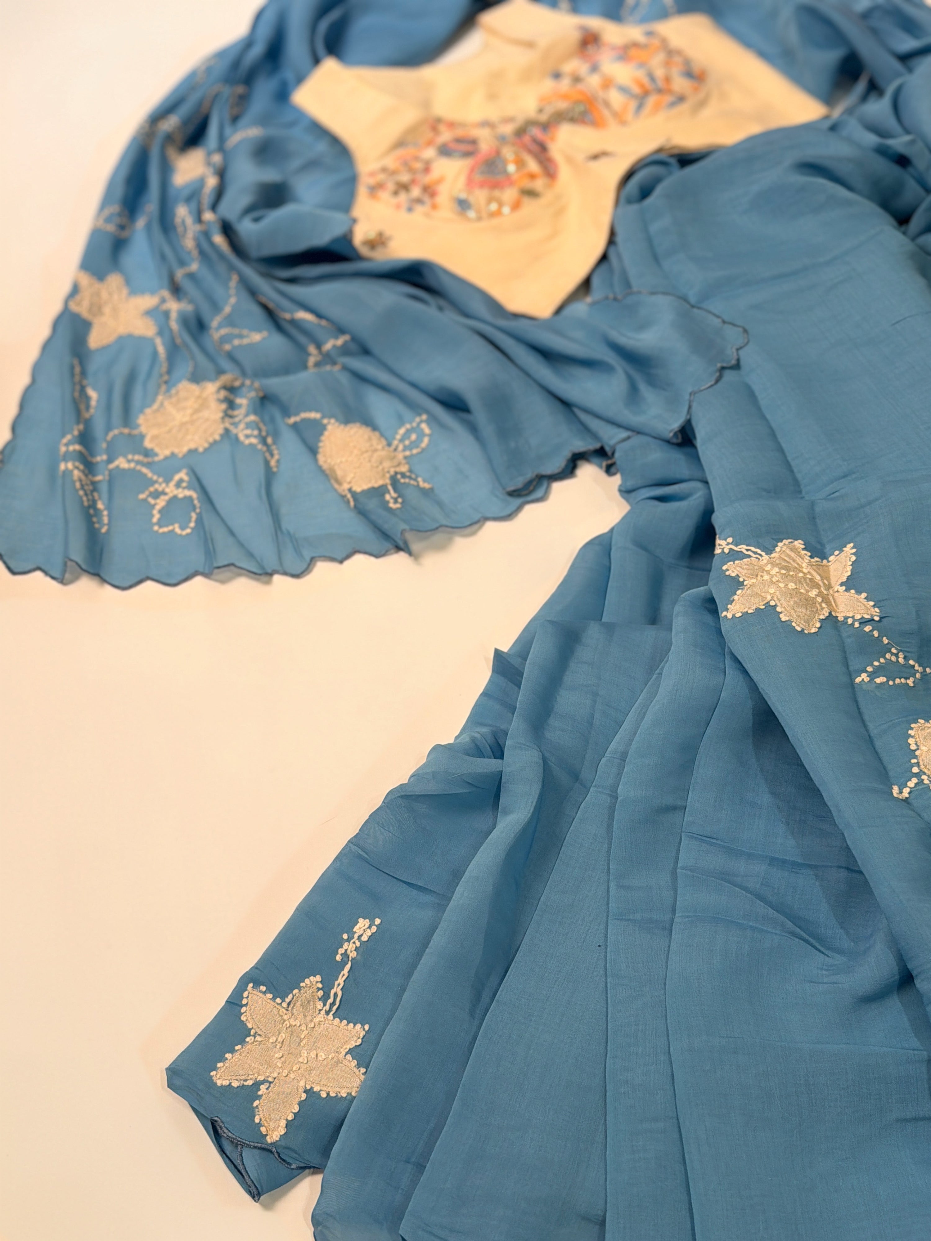 Frosted Florals Saree