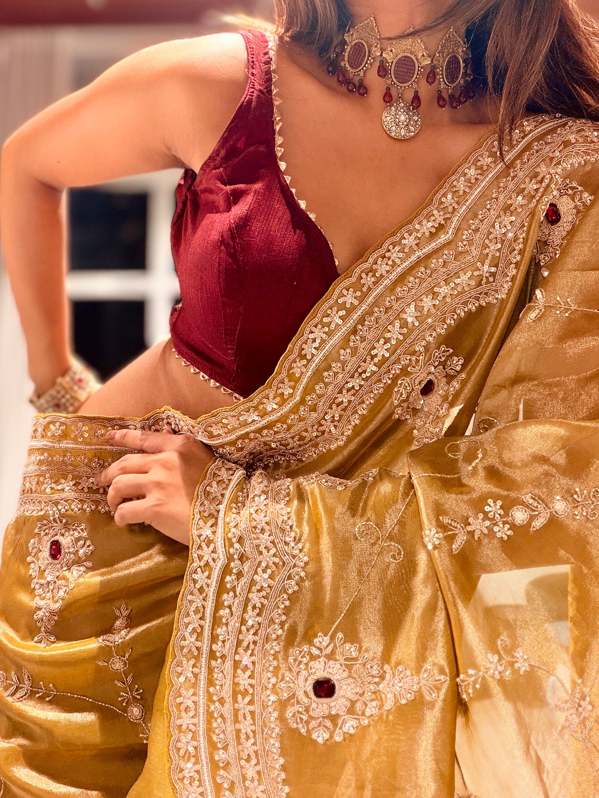 Molten GOLD Tissue Zardosi