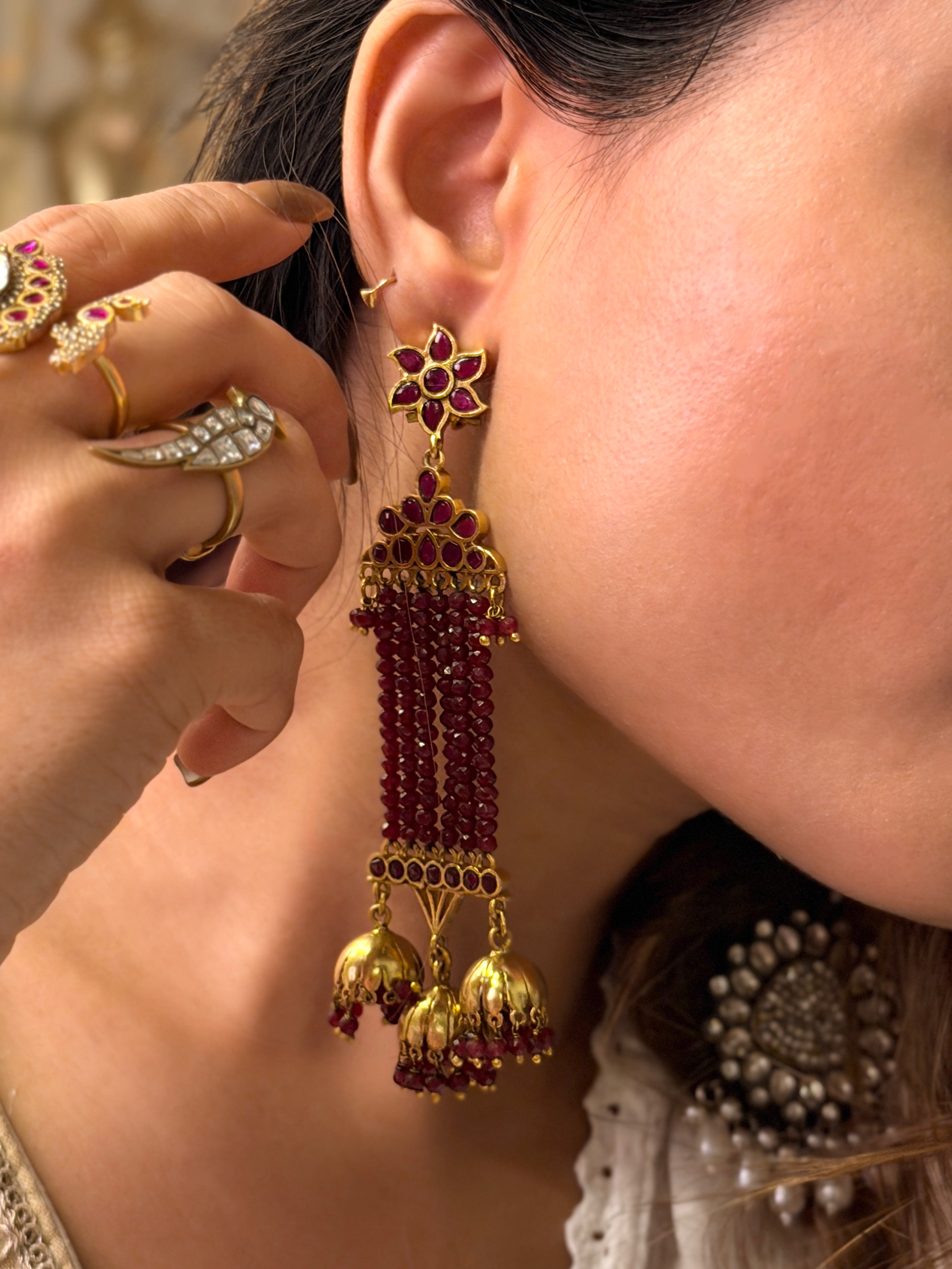 Nira crystal jhumki Dangler - MAHIRA