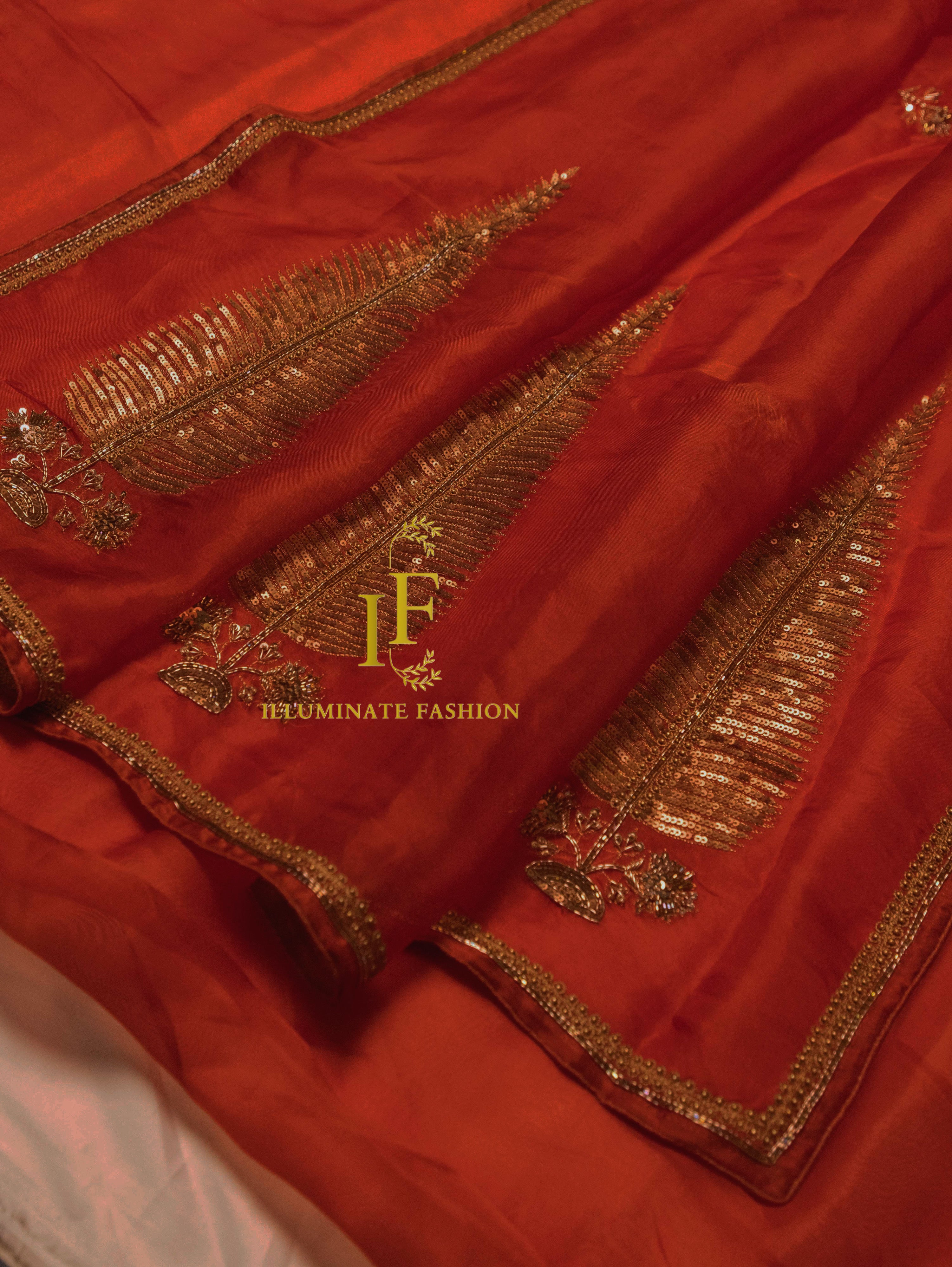 Pure organza Fern Saree