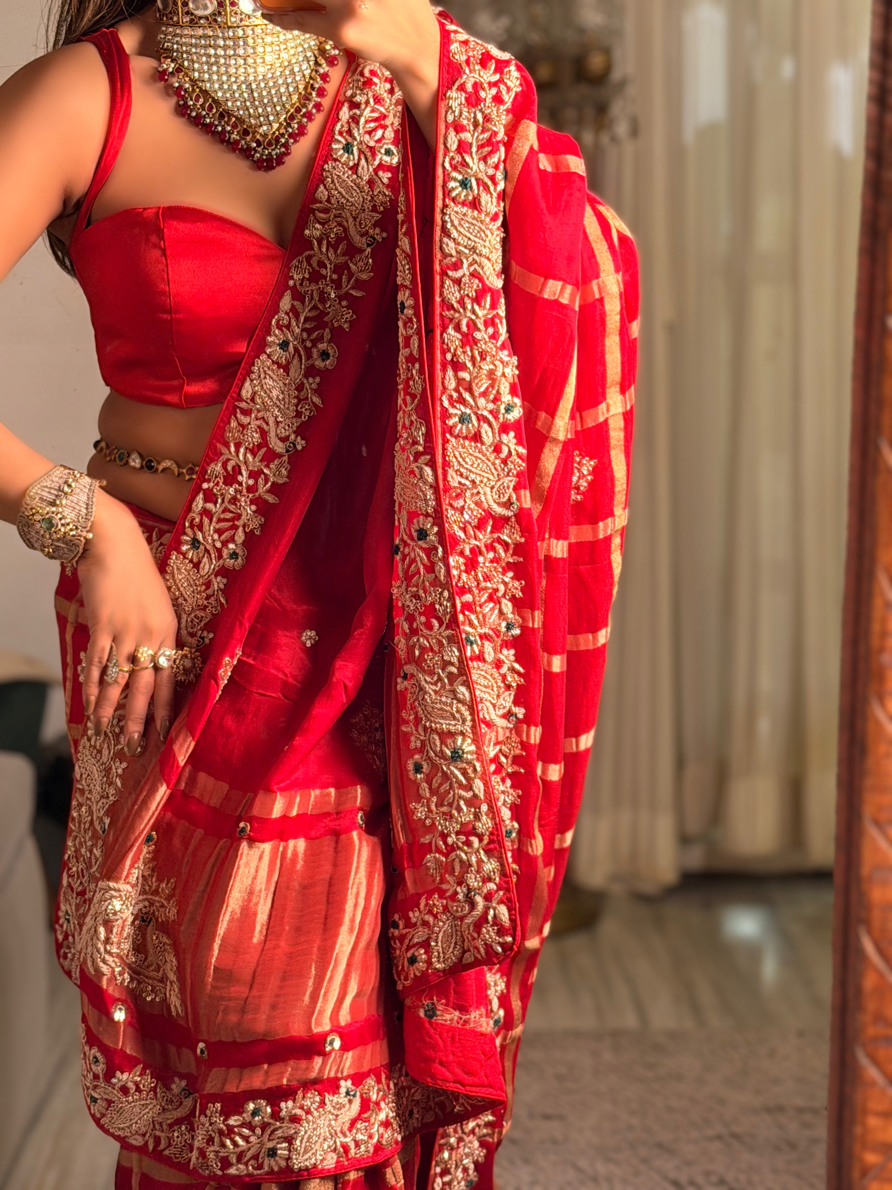 Sindoori shringar Saree