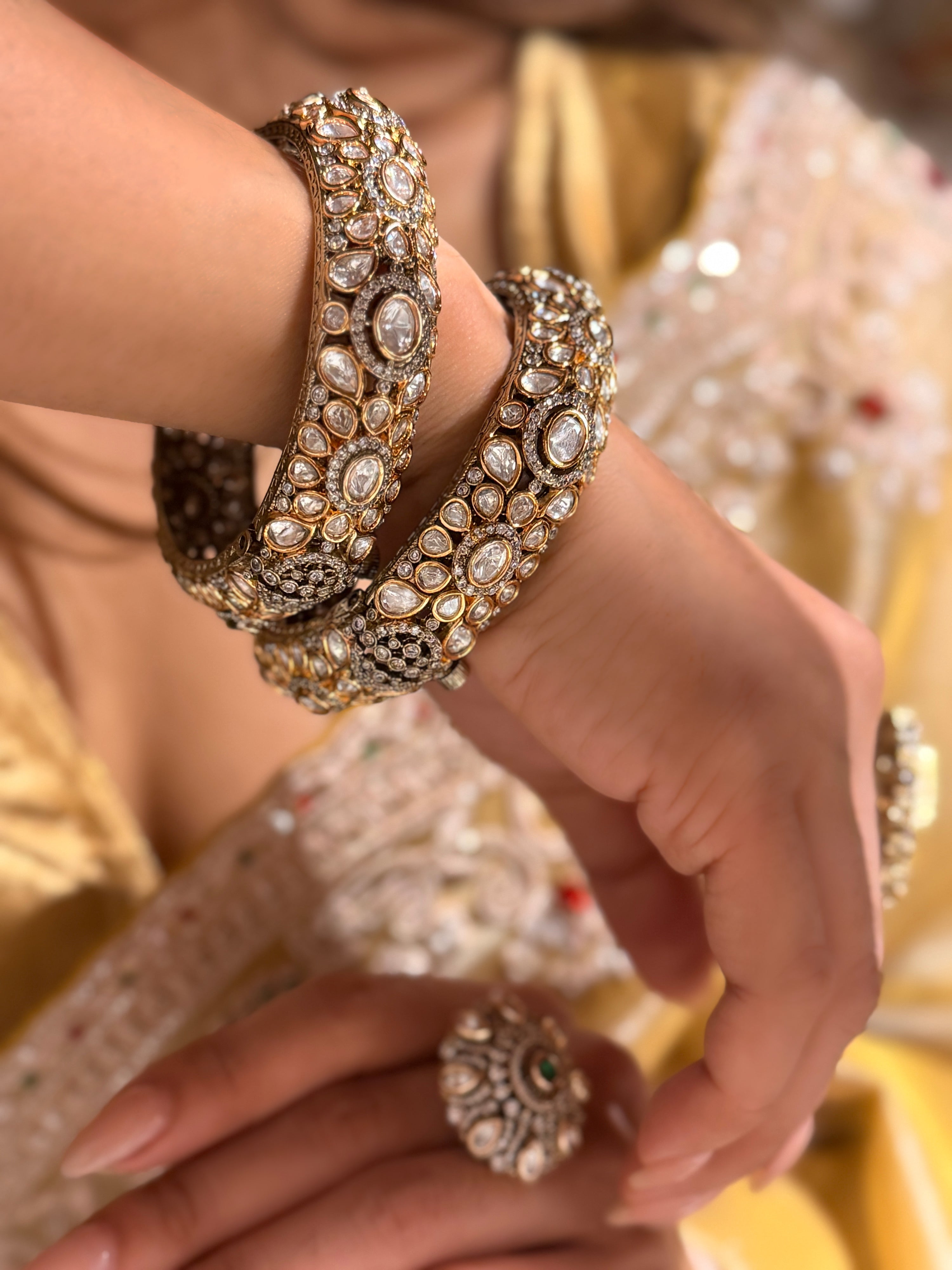 Floral Polki Bangle