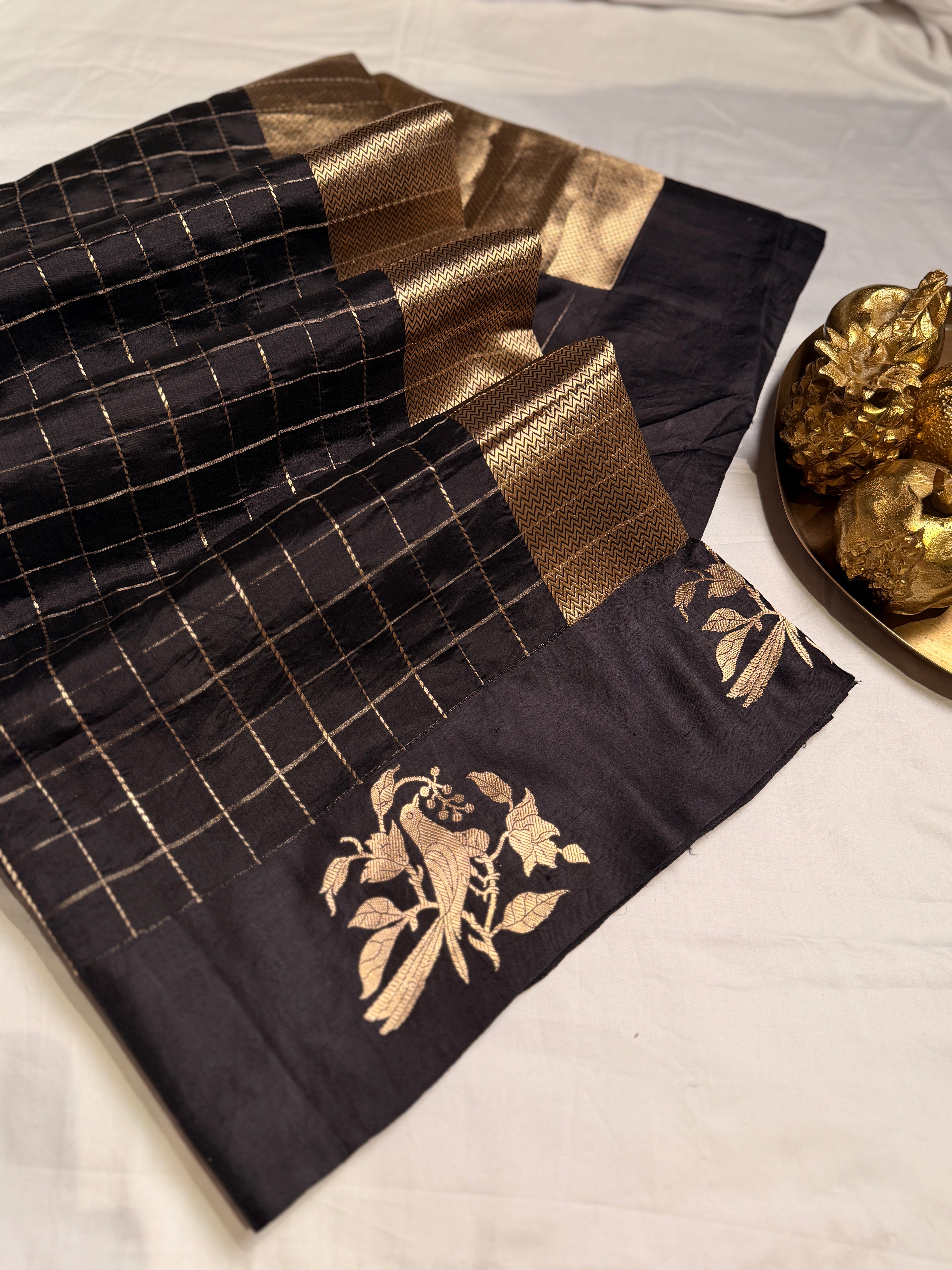 Checkers Glam Silk Saree