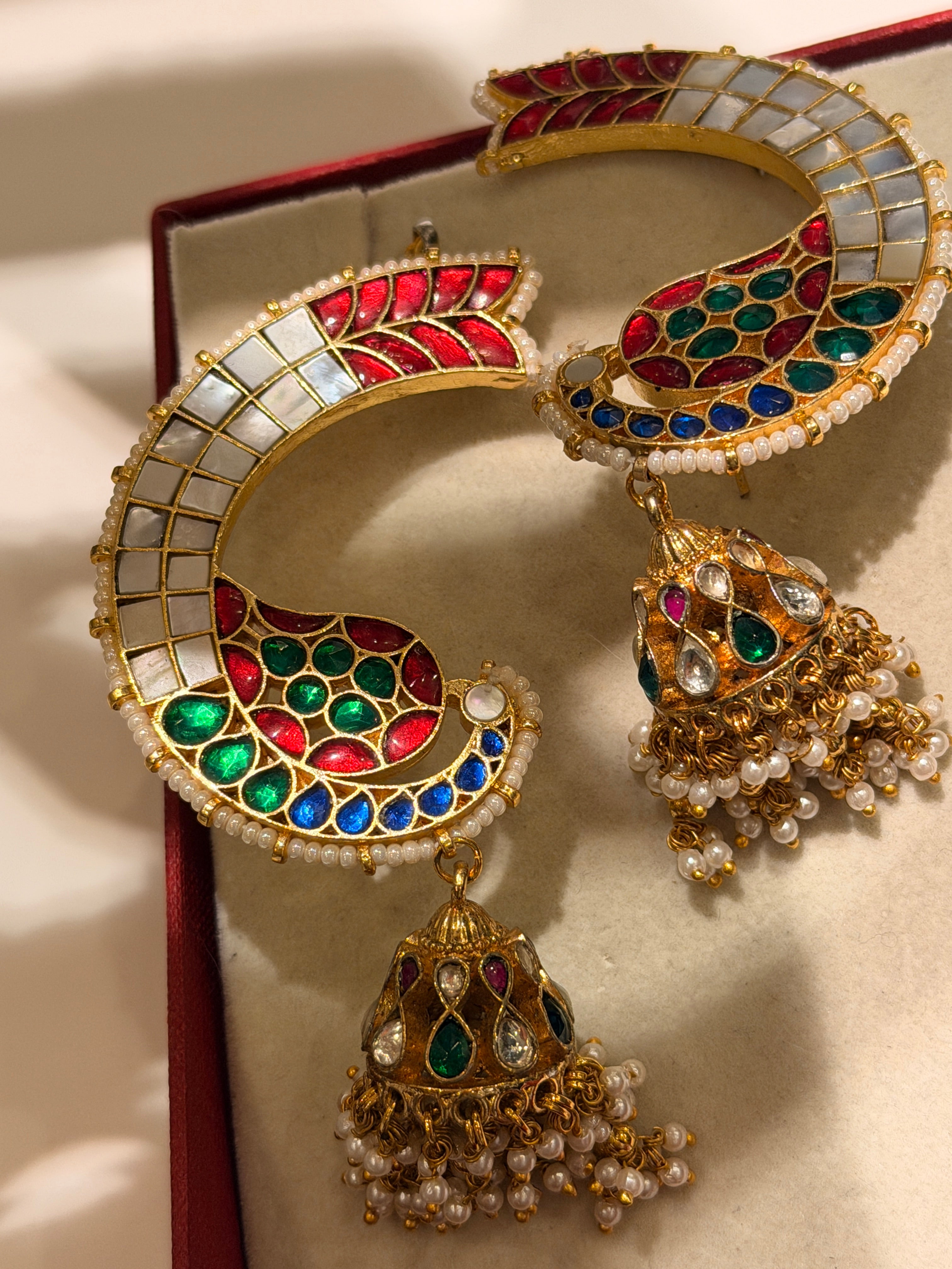 Kasturi Jadau Earcuff Jhumki