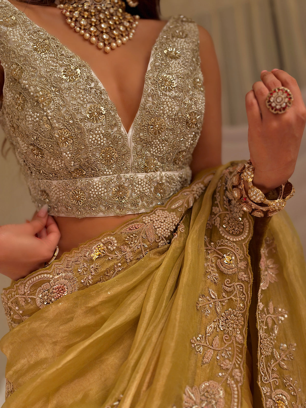 Ivory Embroidered Blouse