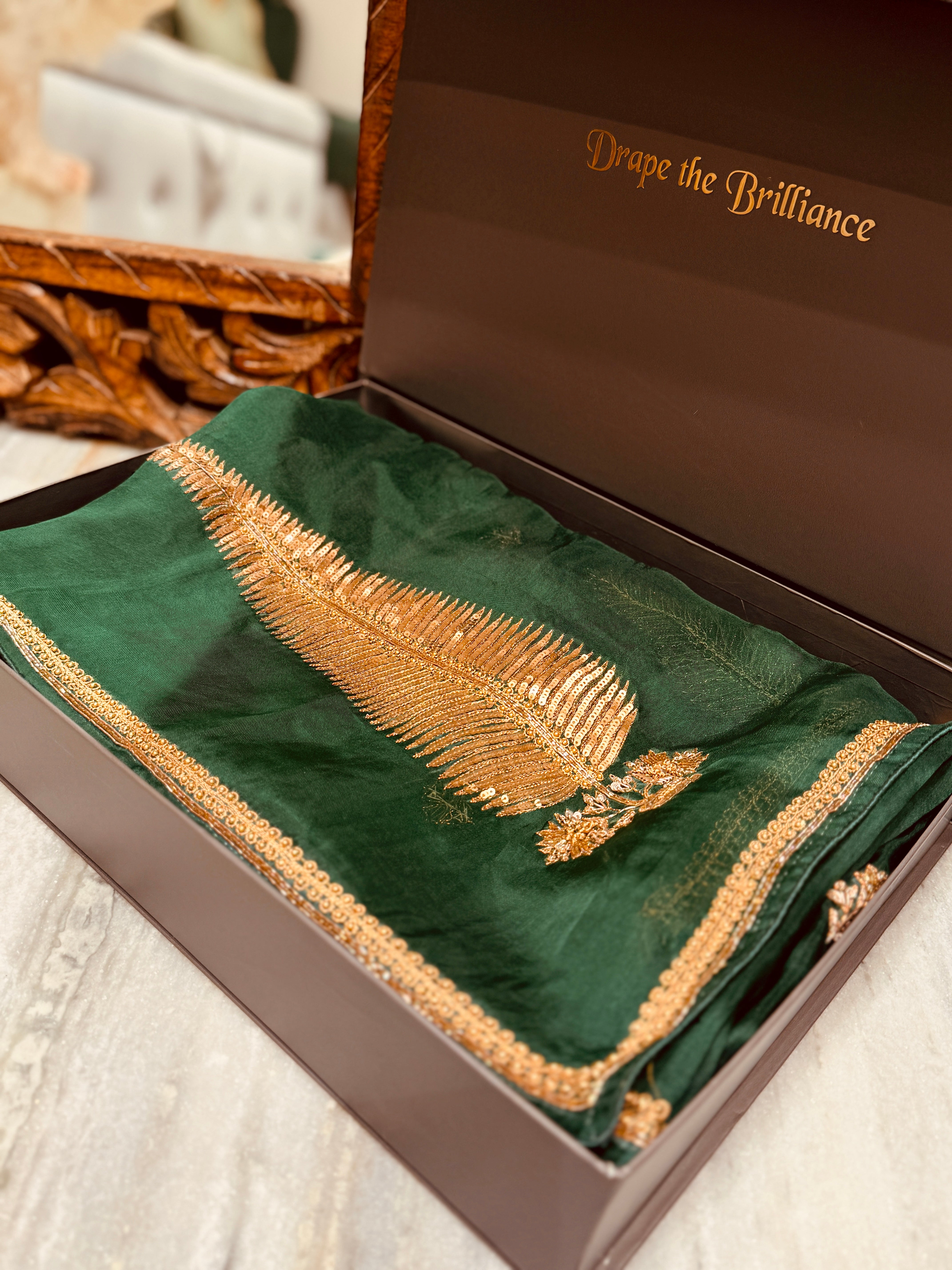 Green Fern Saree