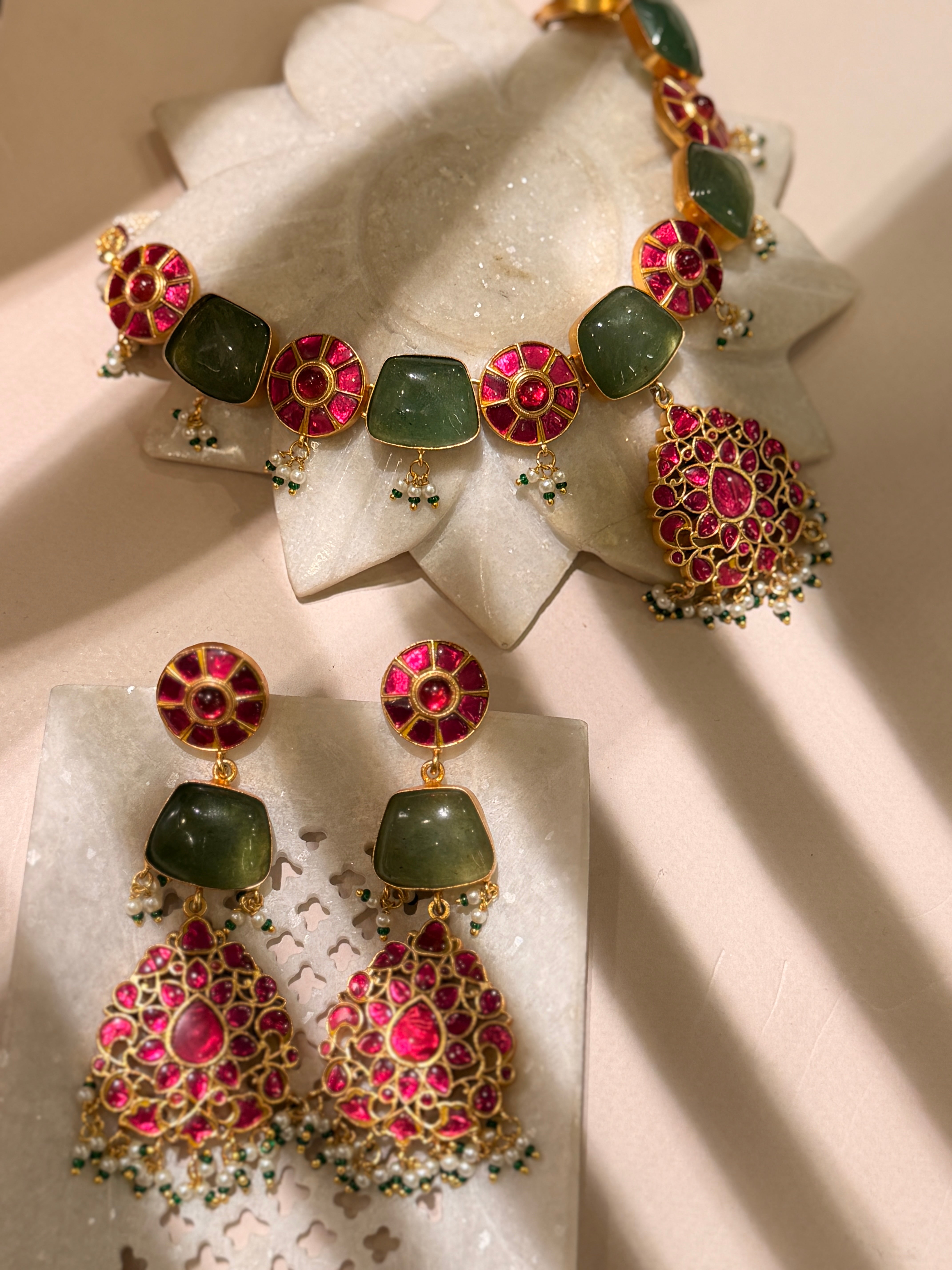 Hara Kundan jadau Necklace