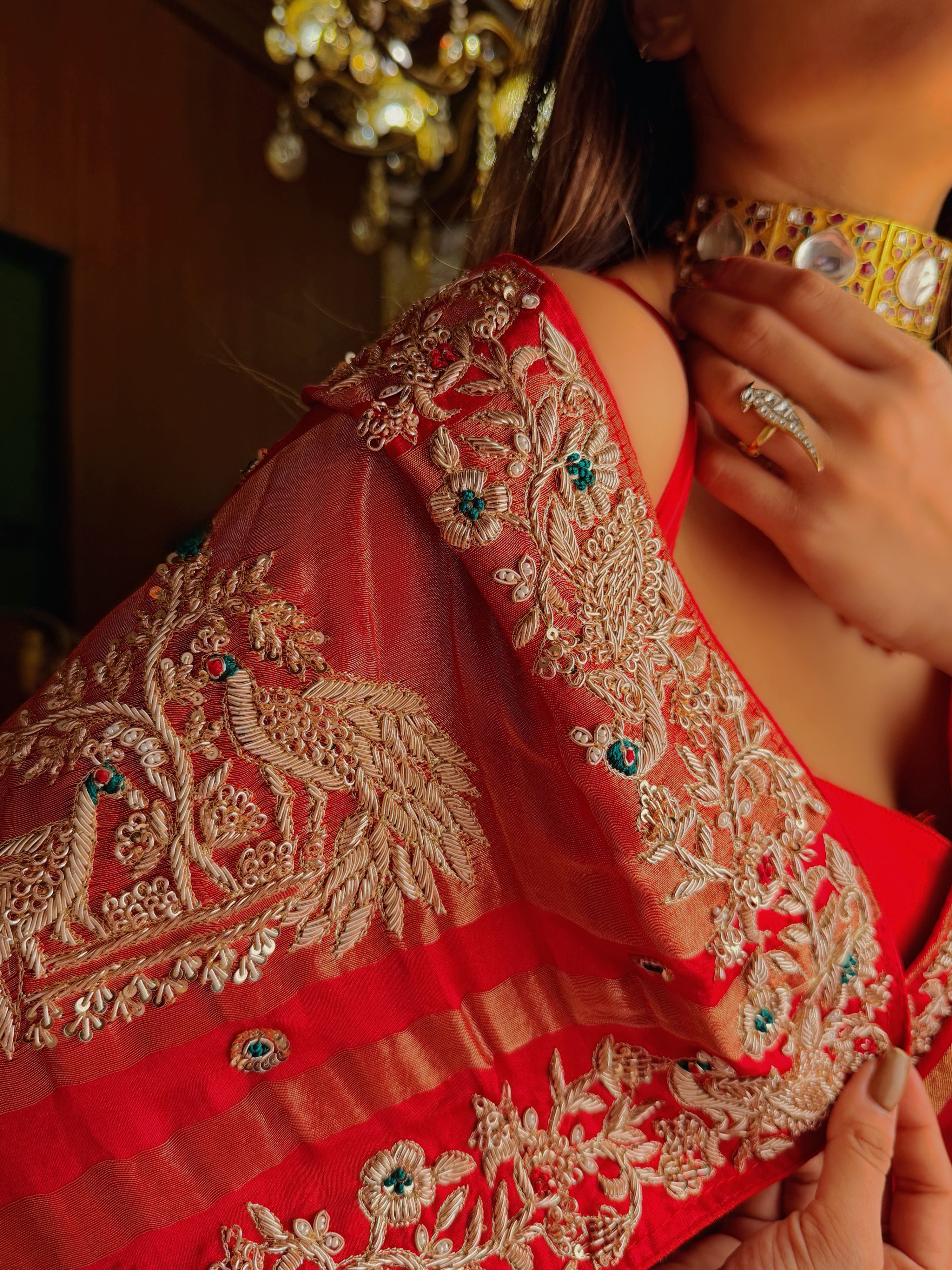 Sindoori shringar Saree