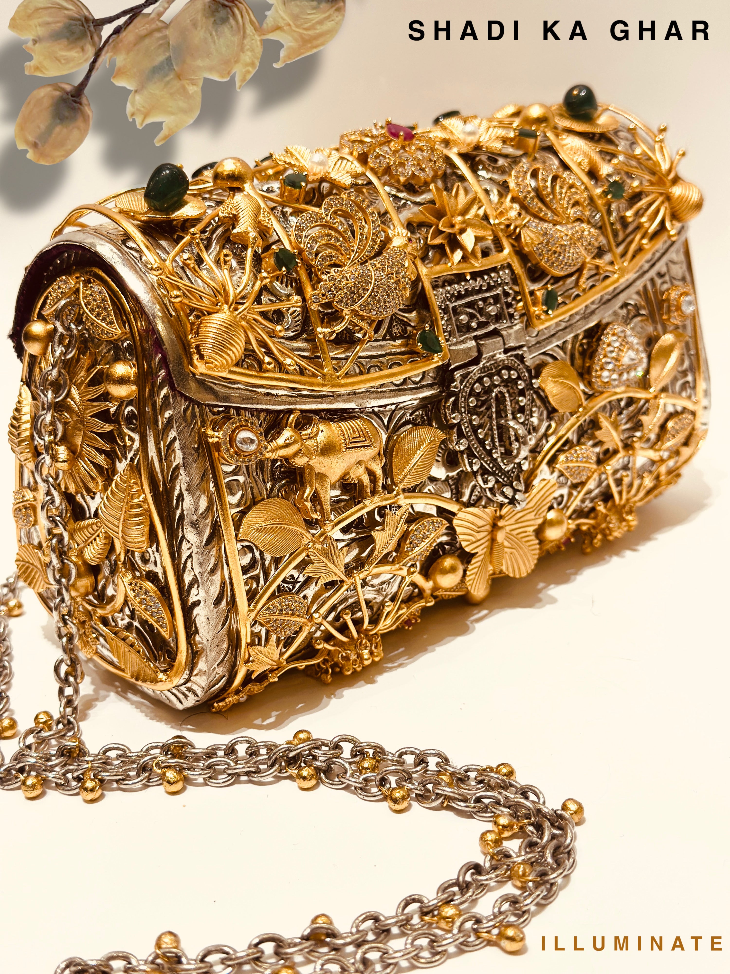 Mystique Golden Eden Clutch