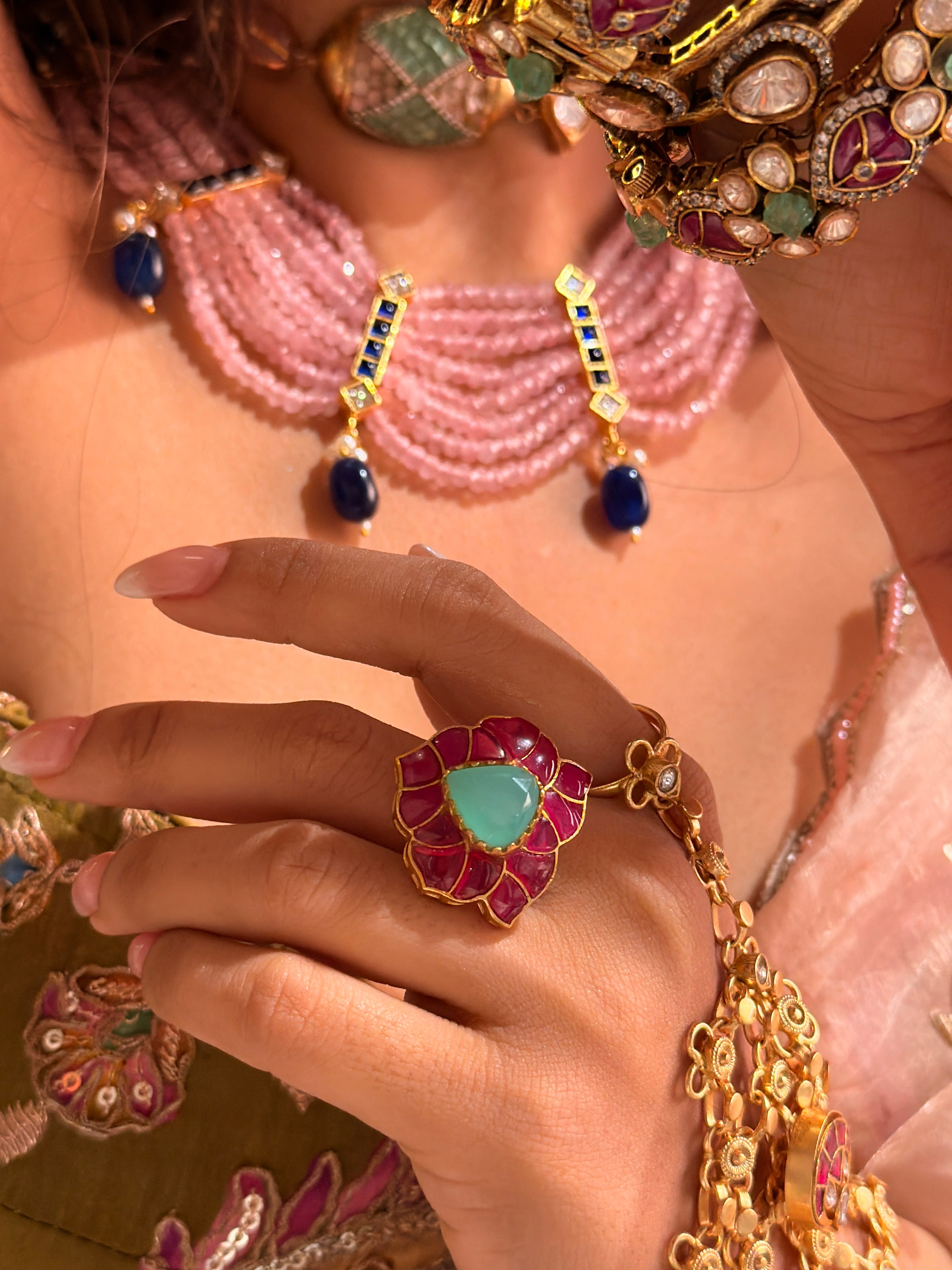 Madhvi Jadau Ring