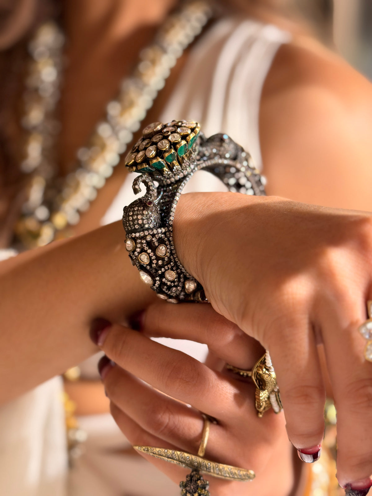 Gajmukta Silver Bracelet