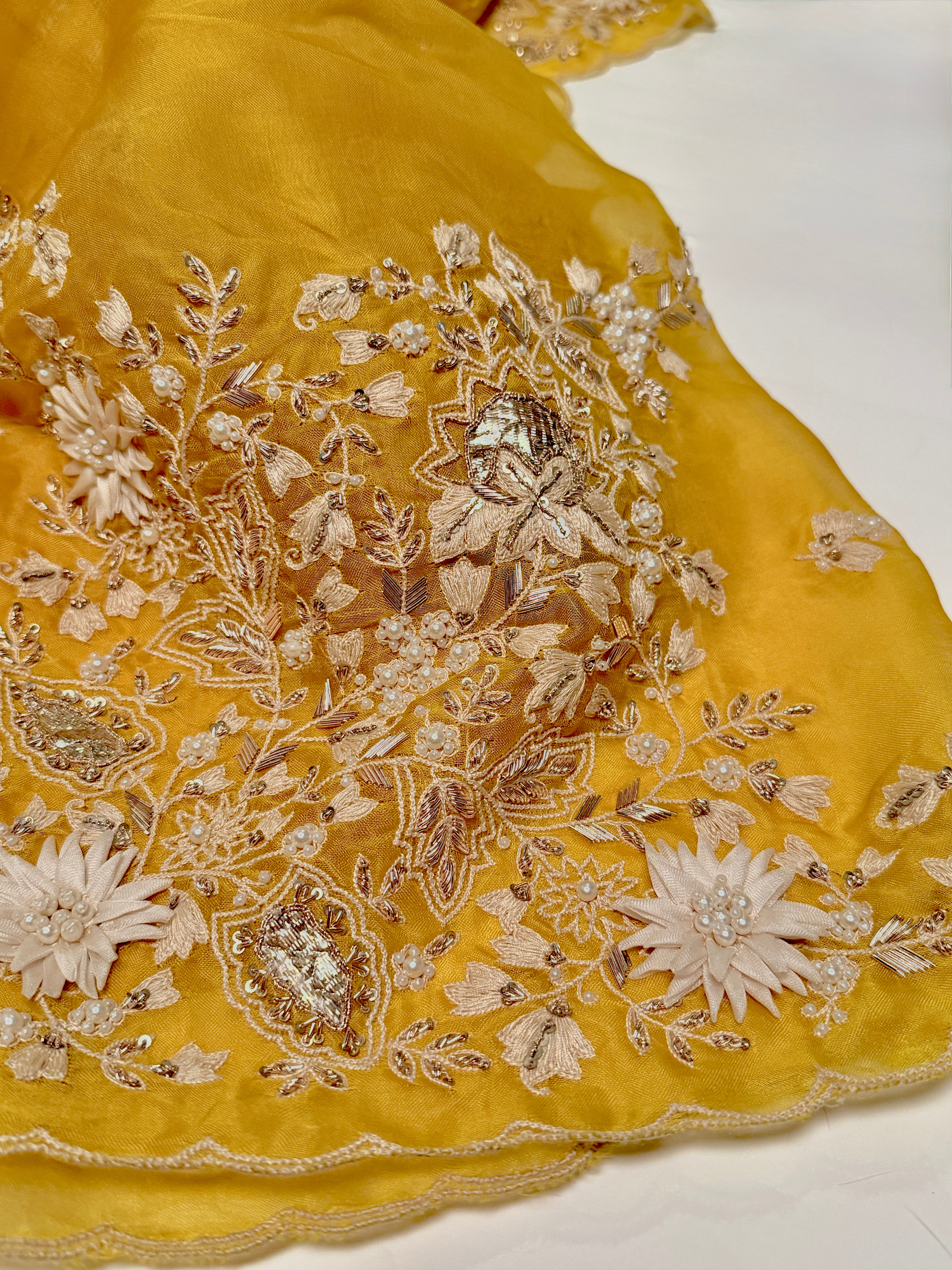 Sunshine Mukaish pure organza