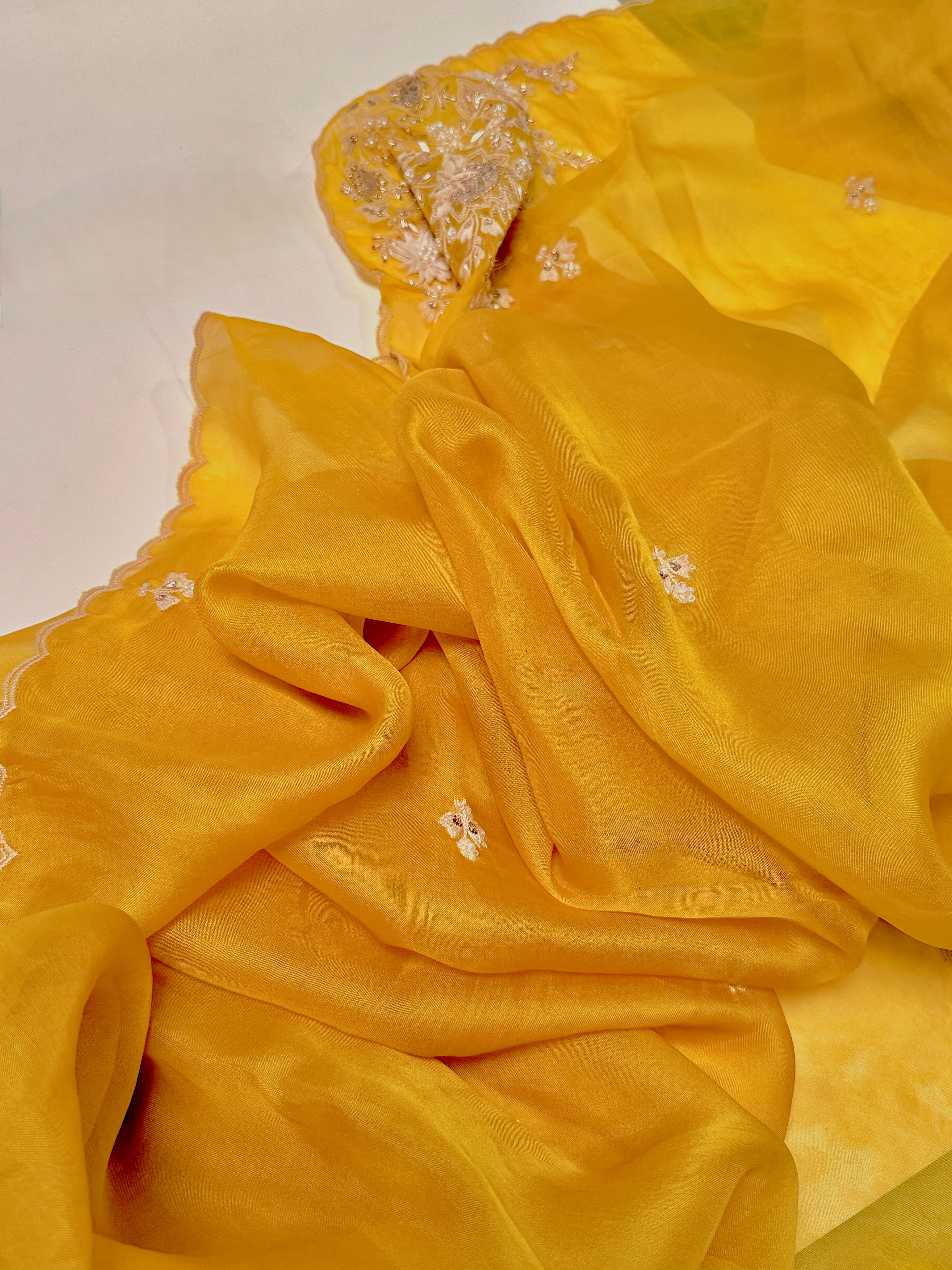 Sunshine Mukaish pure organza