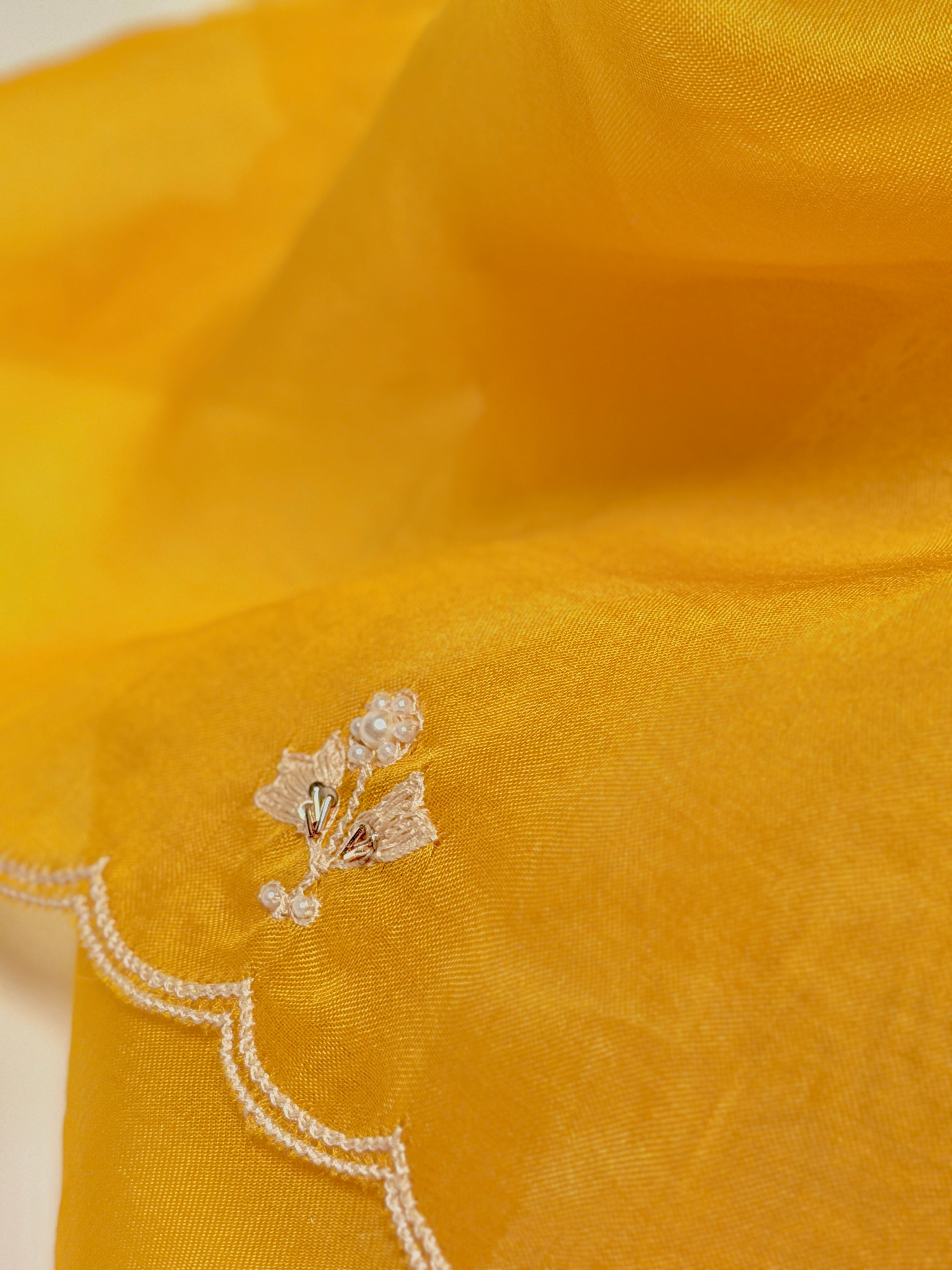 Sunshine Mukaish pure organza